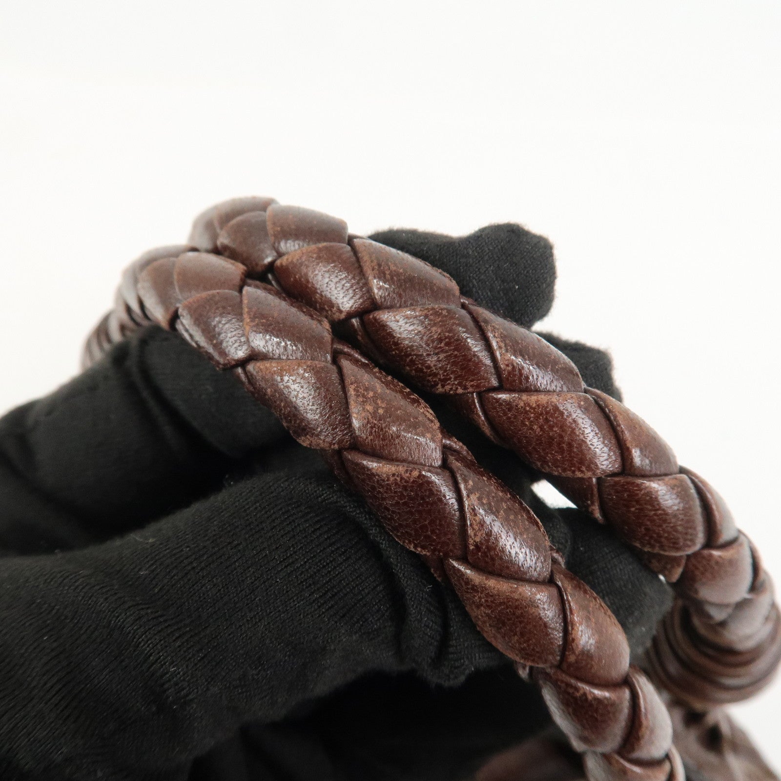 BOTTEGA VENETA Intrecciato Leather Hand Bag Brown