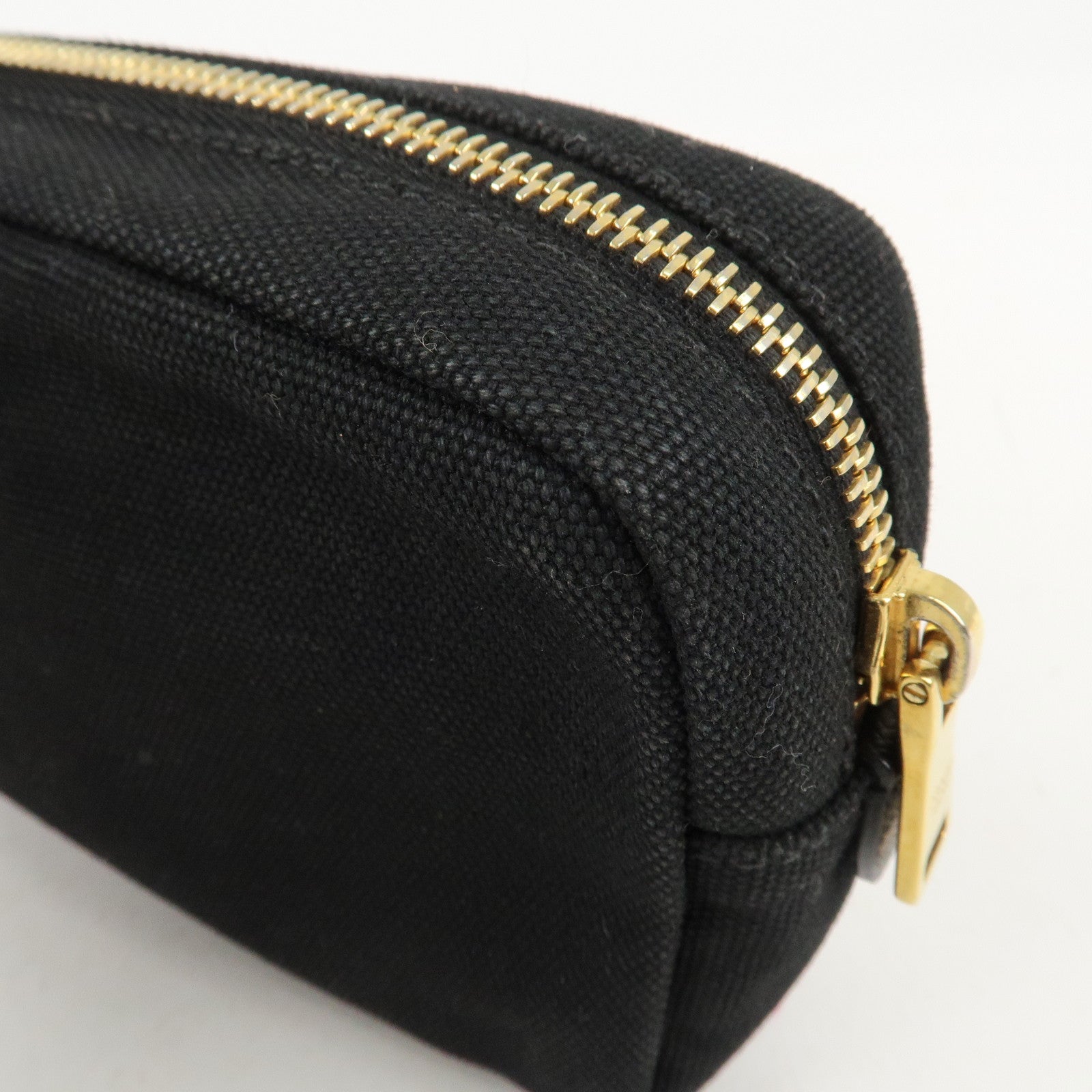 PRADA Canvas Pouch Cosmetic Pouch Black