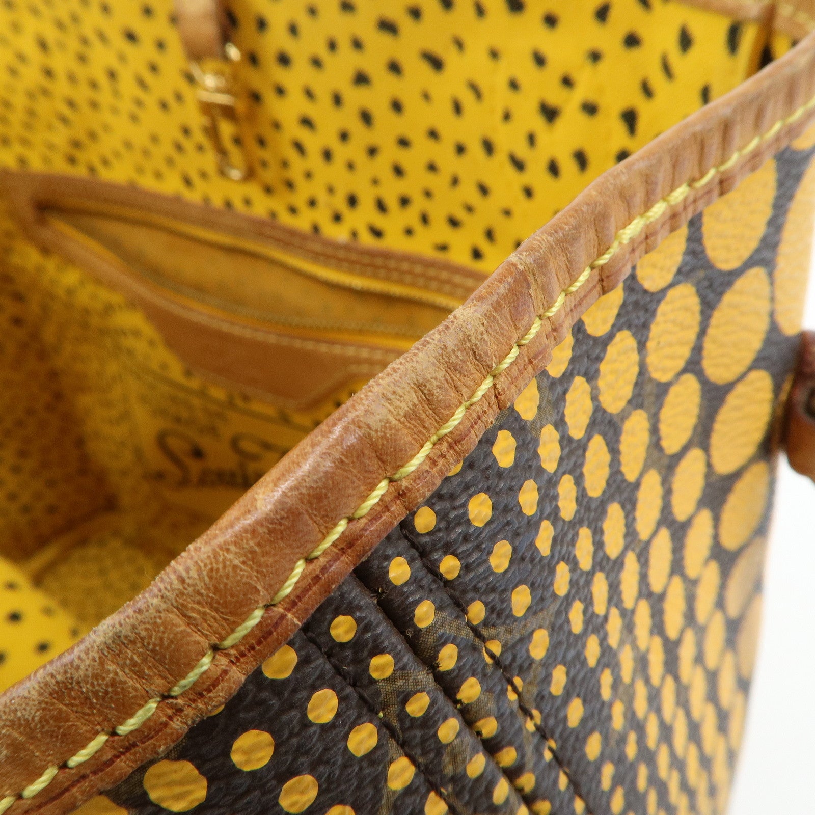 Louis Vuitton Yellow Pumpkin Dots Yayoi Kusama Neverfull MM M40685