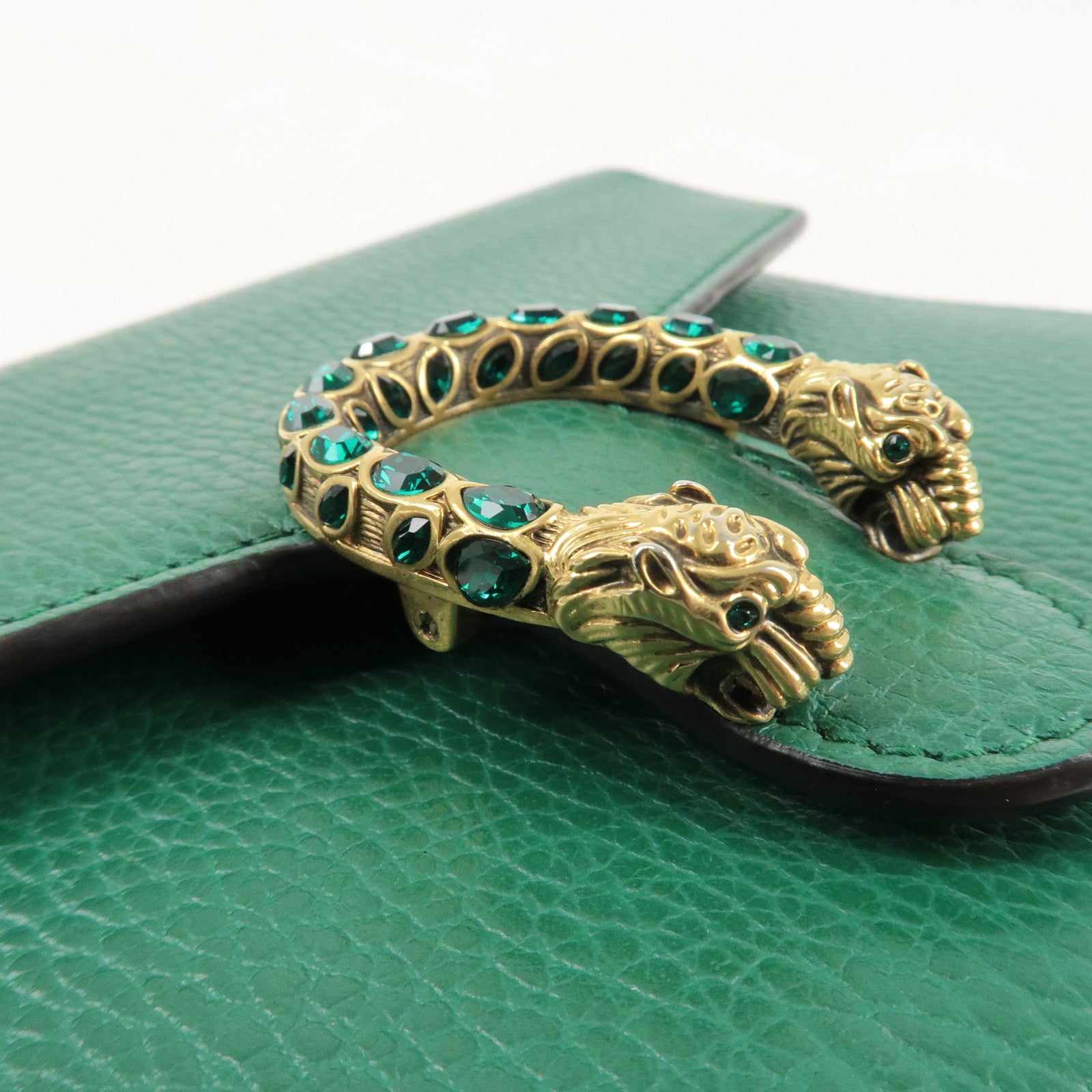 GUCCI Dionysus Leather Chain Shoulder Bag Green 401231 Used