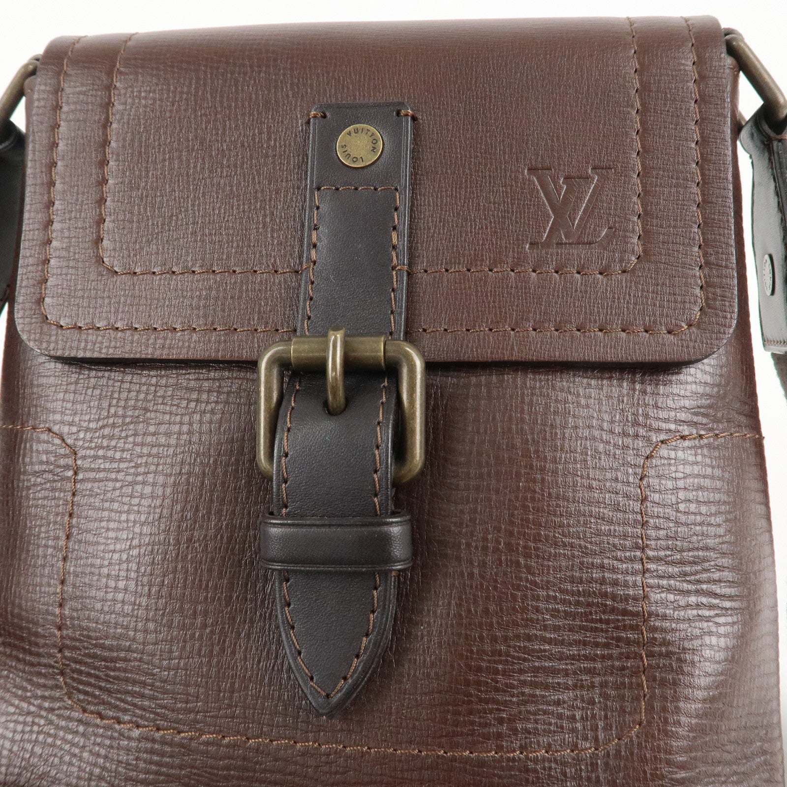 Louis Vuitton Utah Yuma Shoulder Bag Cafe Brown M92995