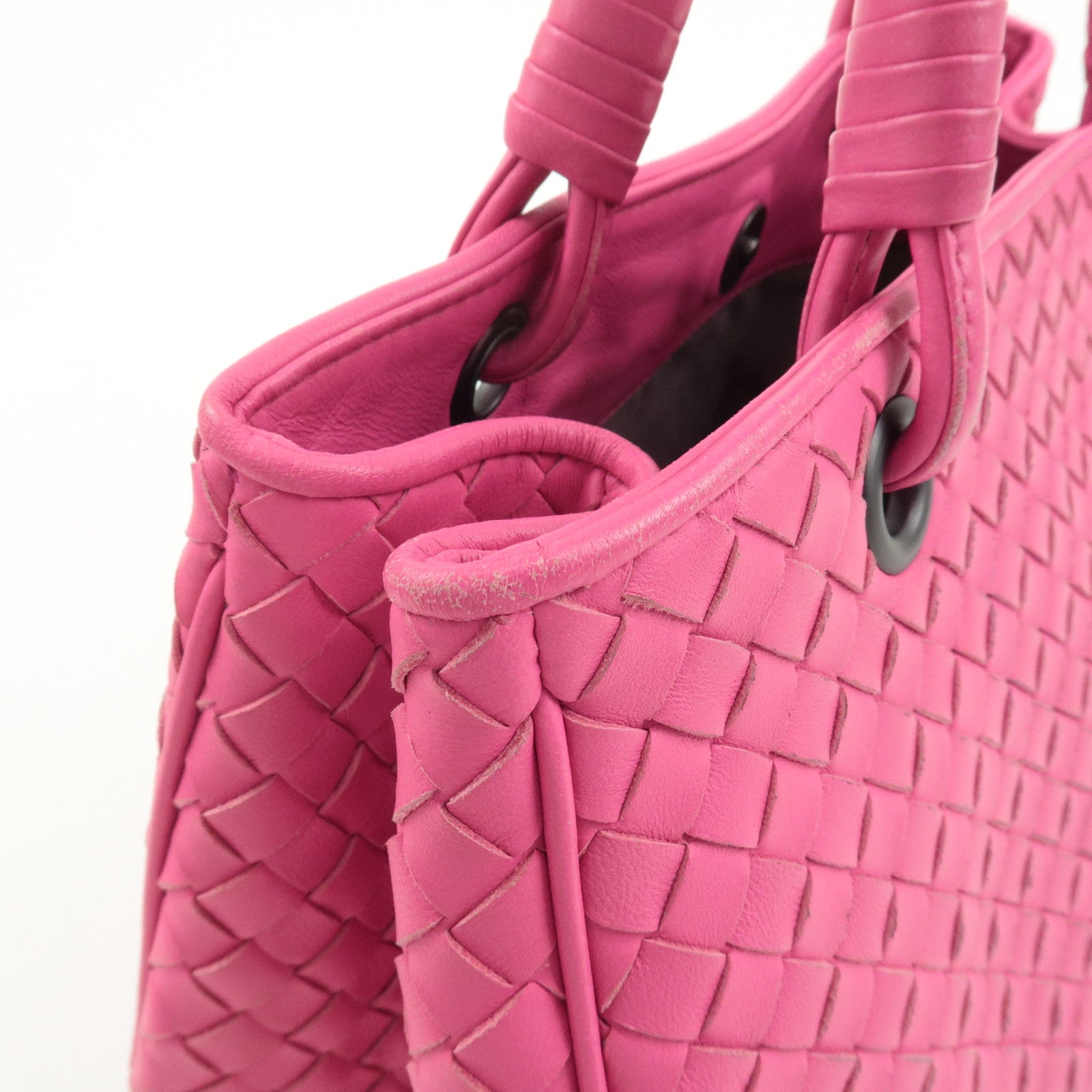 BOTTEGA VENETA Intrecciato Leather Handbag Pink