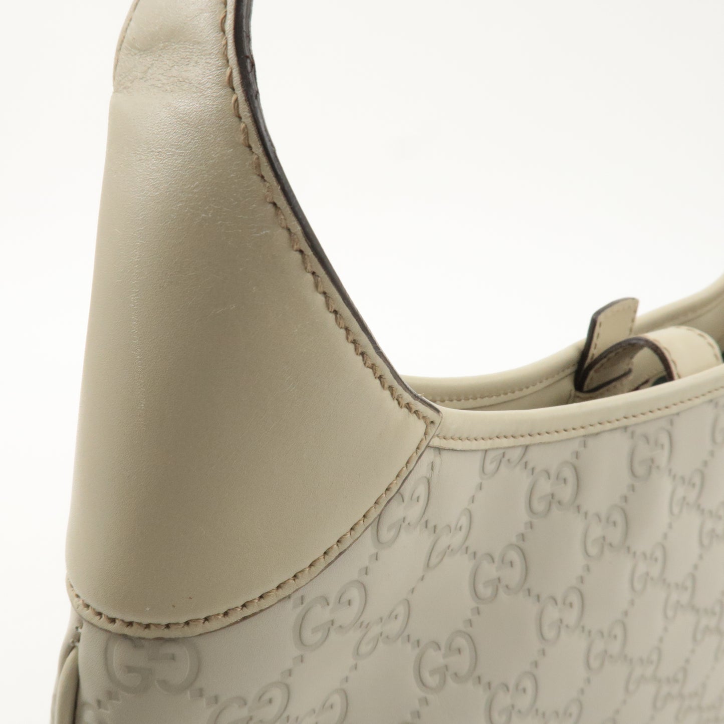 GUCCI Guccissima Leather Shoulder Bag Hand Bag Ivory 145781
