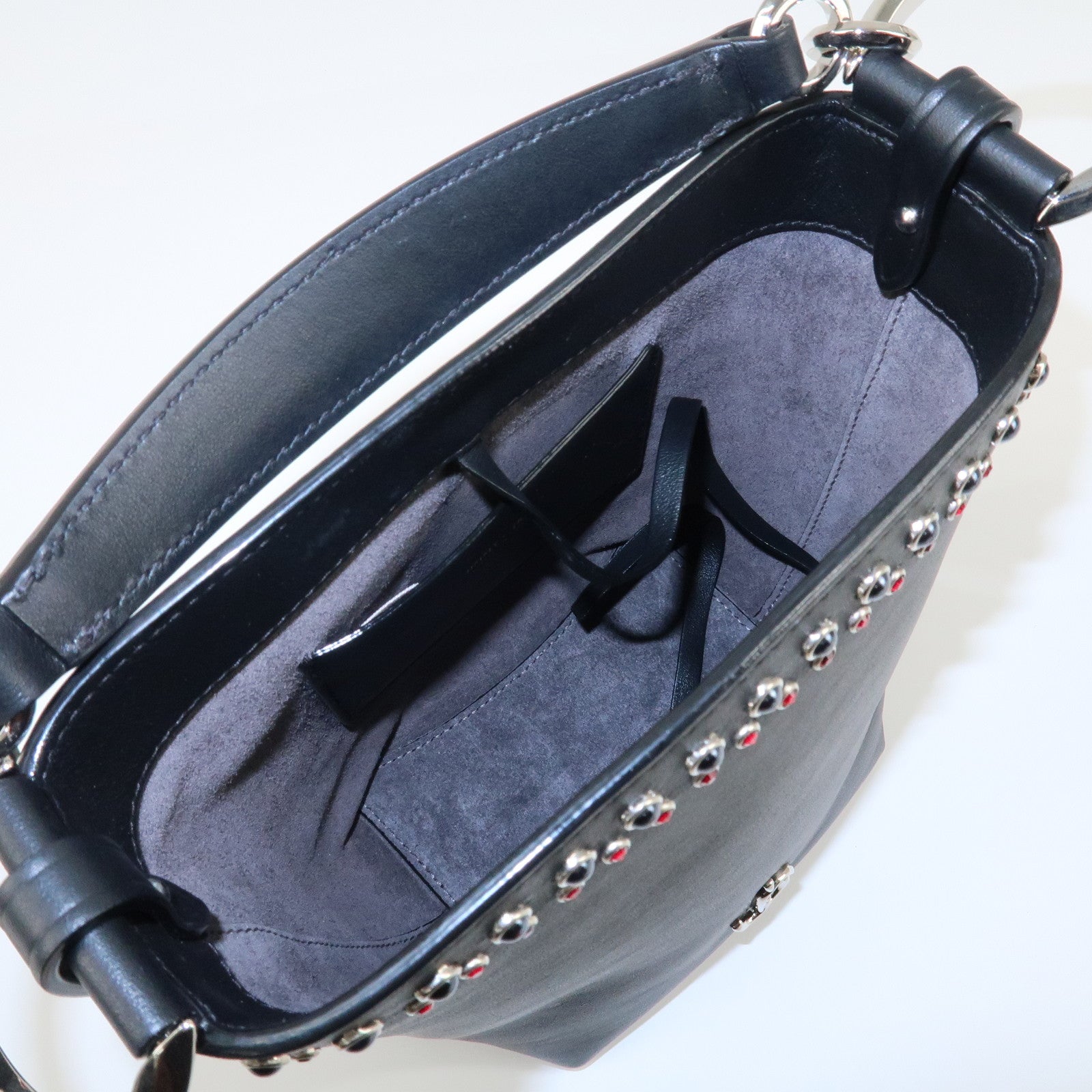 JIMMY CHOO Leather Hand Bag Black