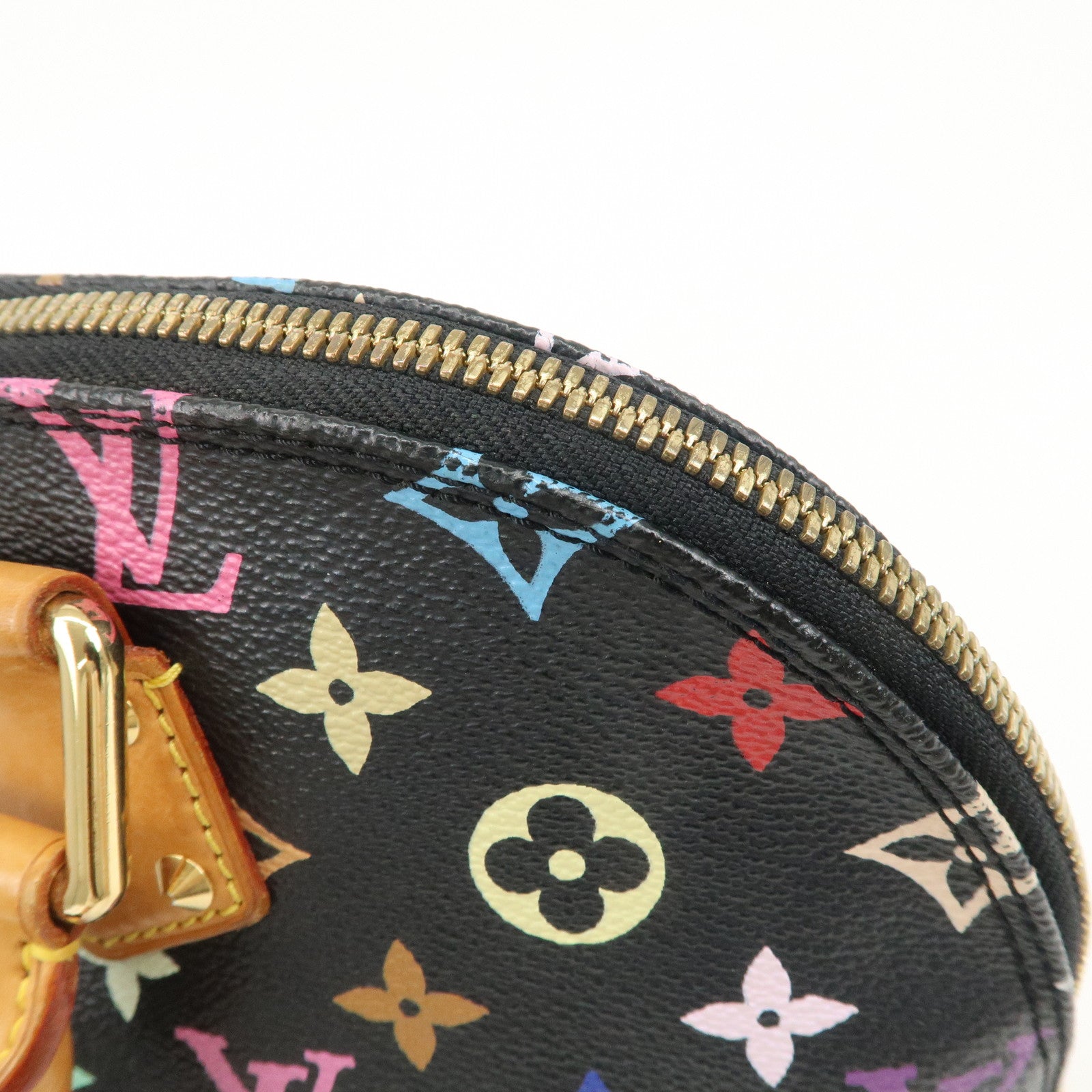 LOUIS VUITTON Monogram Multicolor Alma Hand Bag Noir M92646