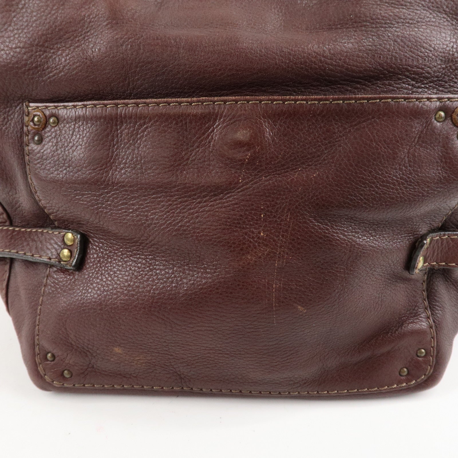 Chloe Paddington Leather Shoulder Bag Hand Bag Dark Brown