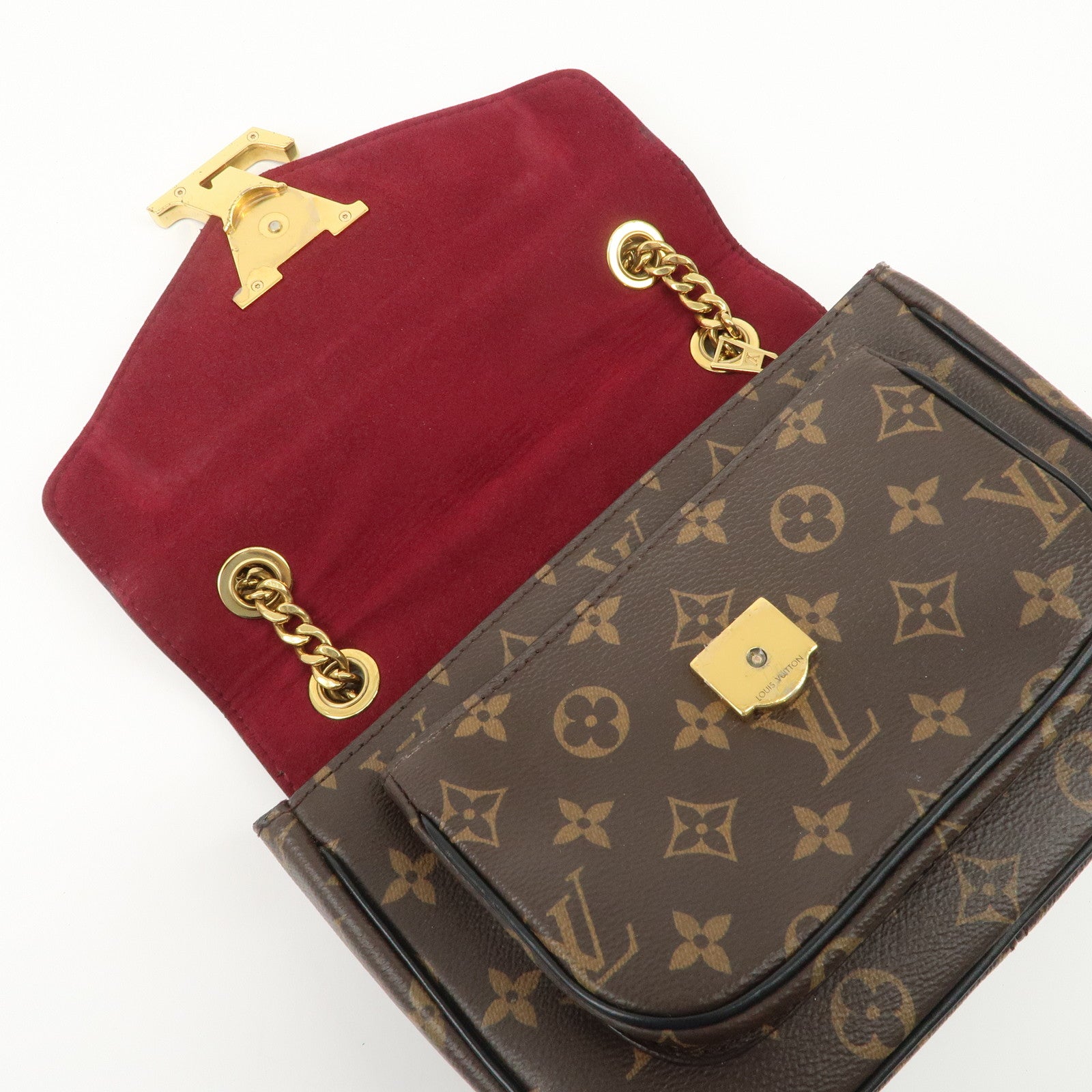 Authc Louis Vuitton Monogram Passy Crossbody Chain Shoulder Bag M45592 Used