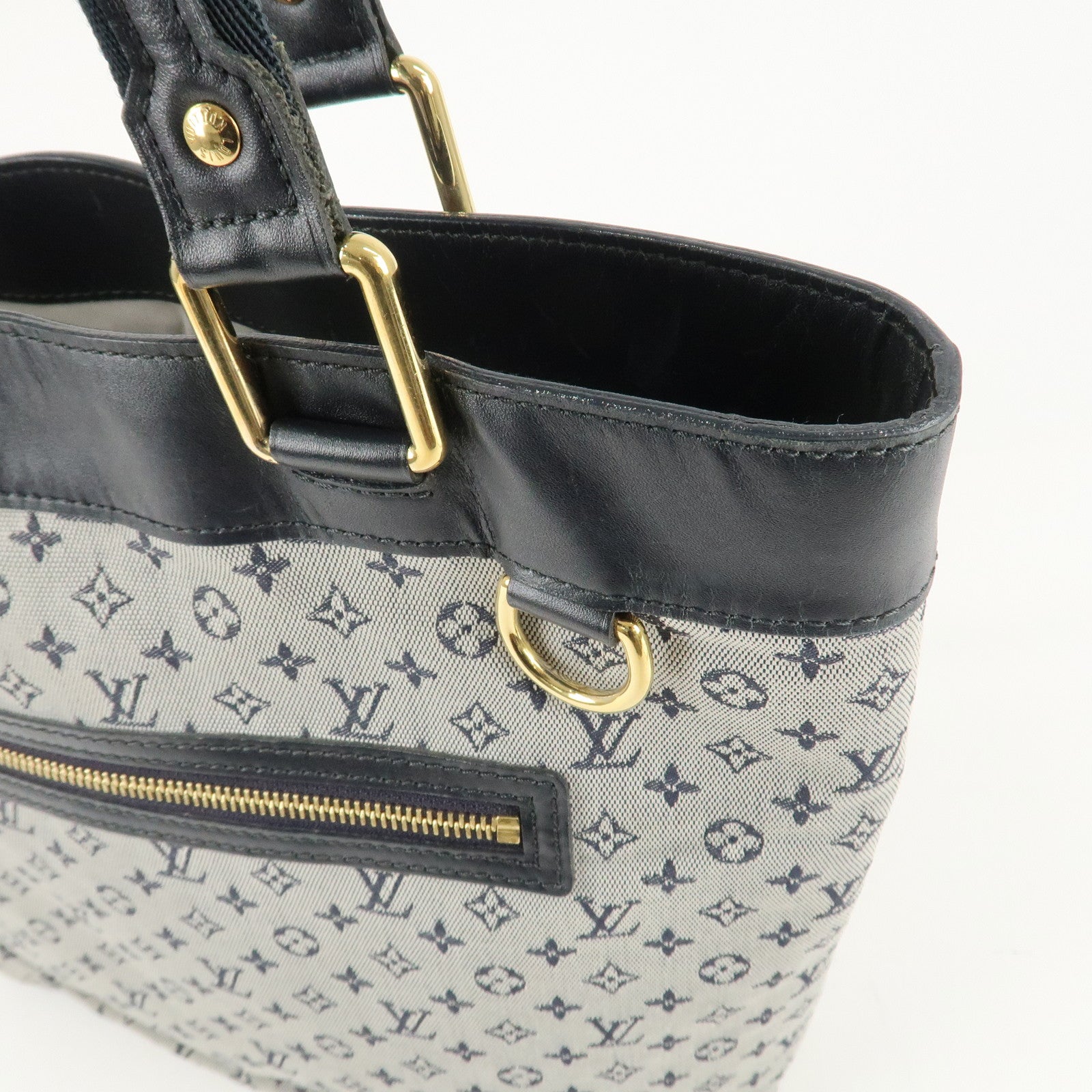 Louis Vuitton Monogram Mini Lucille GM Hand Bag Blue M92675