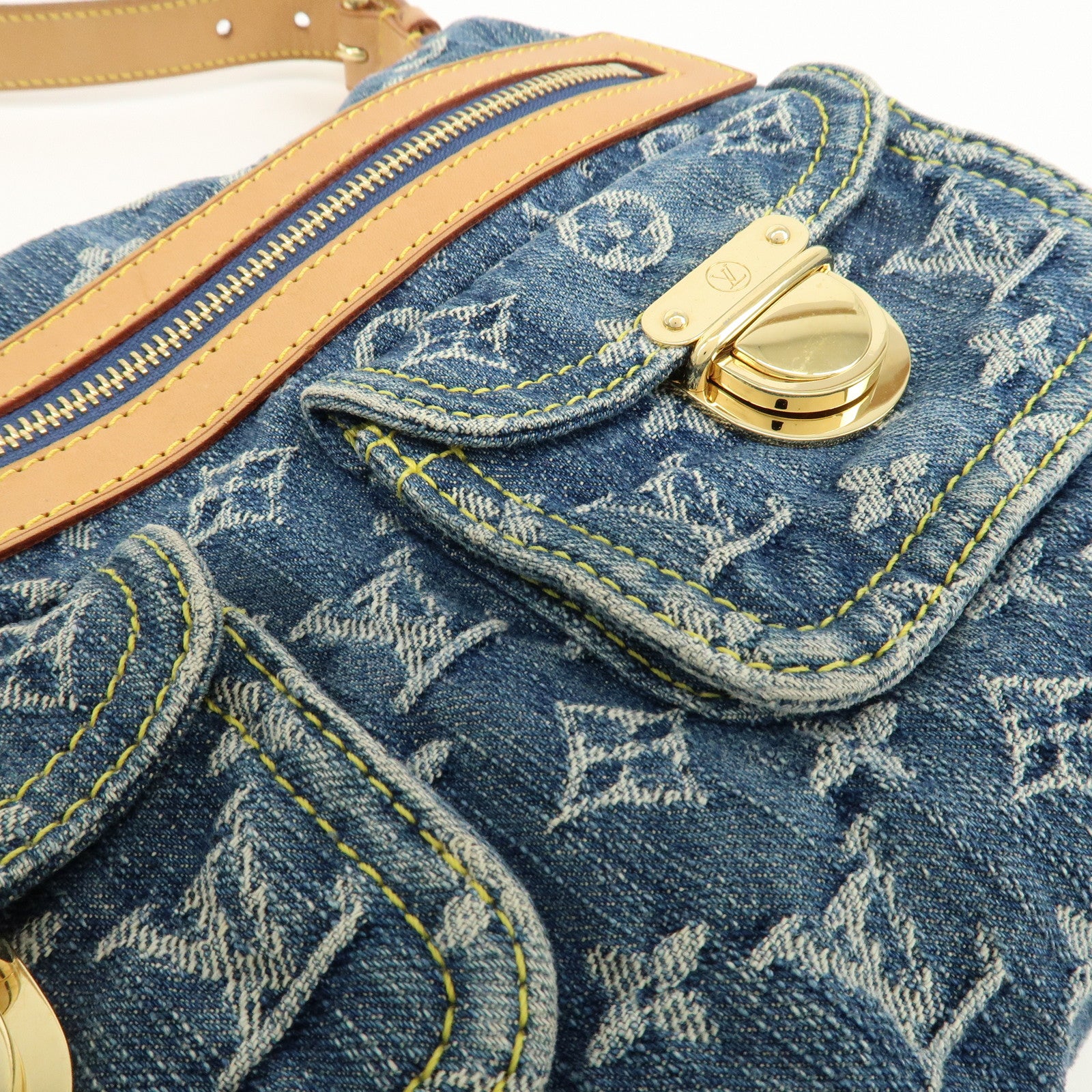 Louis Vuitton Monogram Denim Baggy PM Shoulder Bag Strap M95049