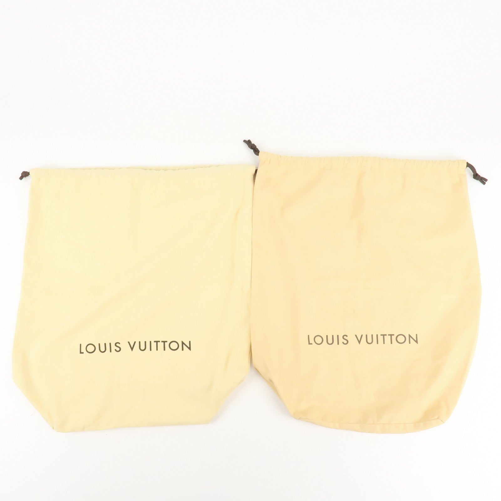 Louis Vuitton Set of 10 Dust Bag Drawstring Style Beige