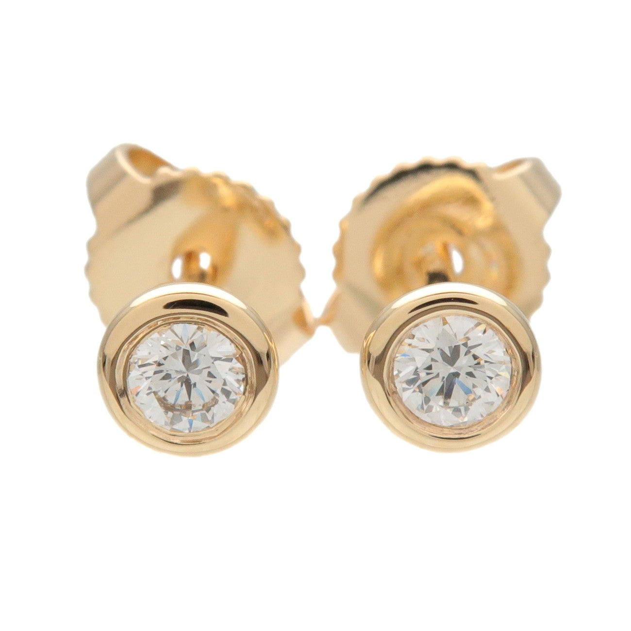 Tiffany & Co By the Yard Diamond Earrings 0.16ct K18YG Yellow Gold