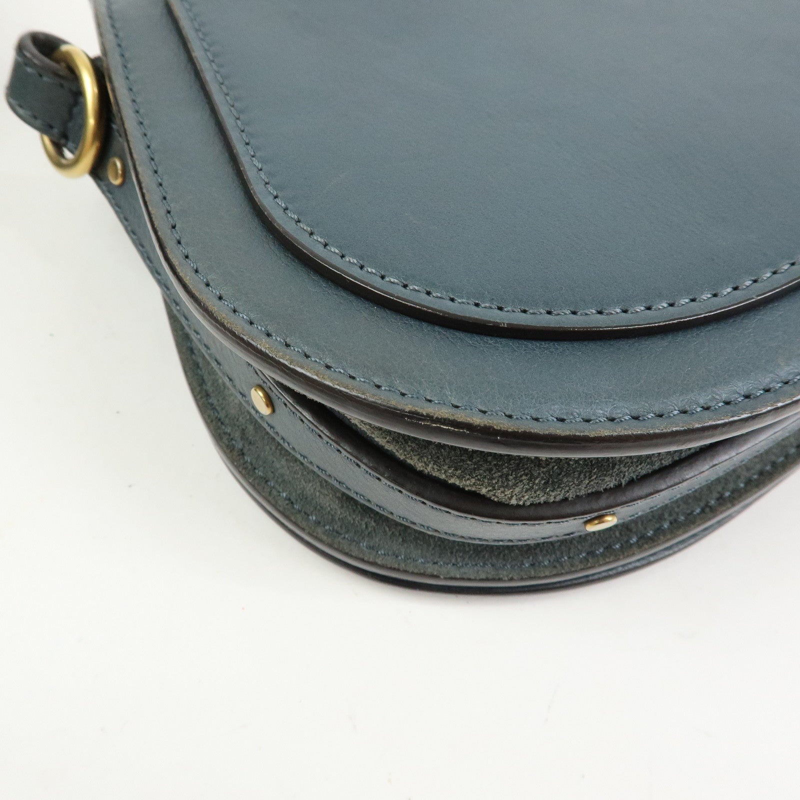 Chloe Nile Leather 2Way Bag Hand Bag Bracelet Bag Blue