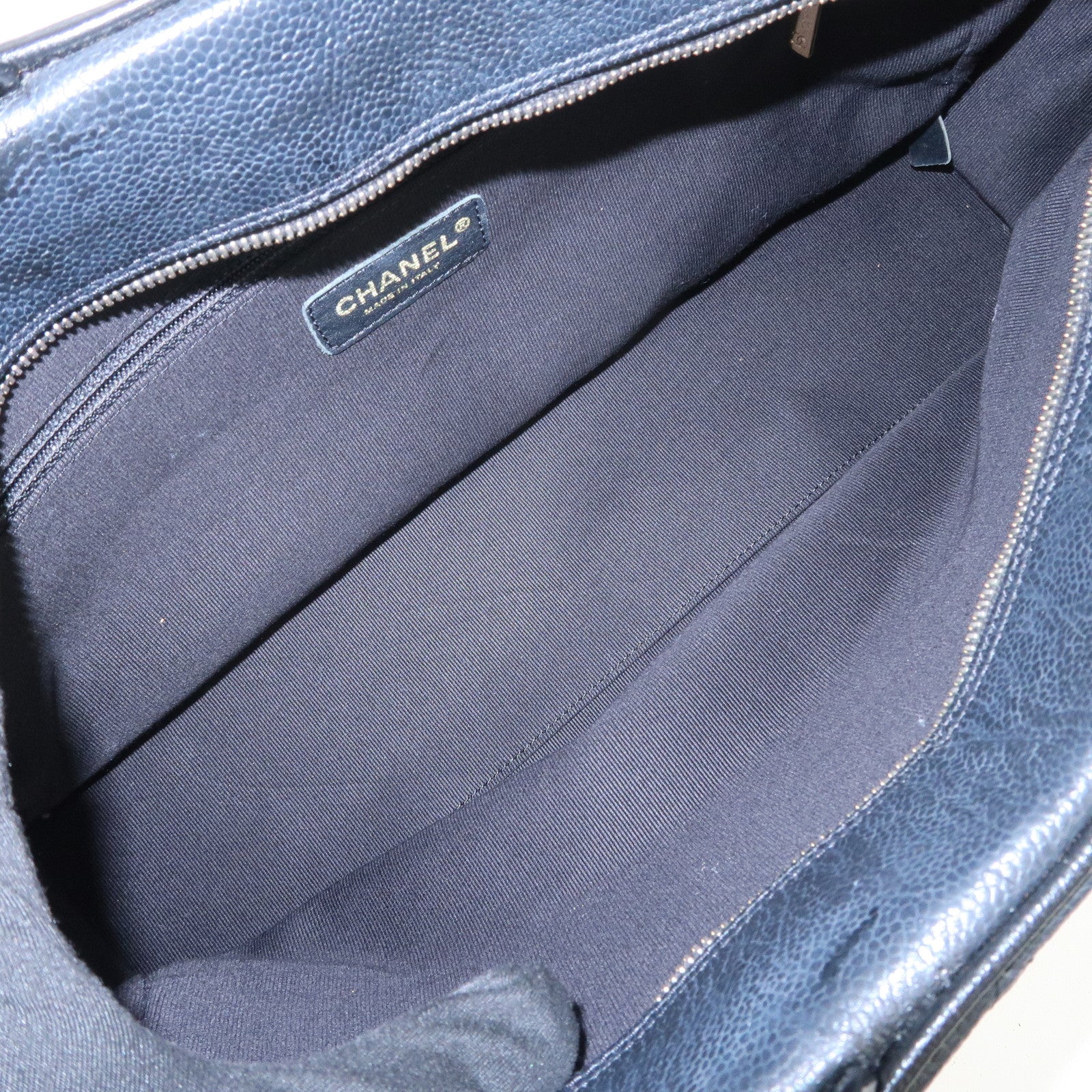 CHANEL Matelasse Caviarskin Boston Bag Hand Bag Black A20997