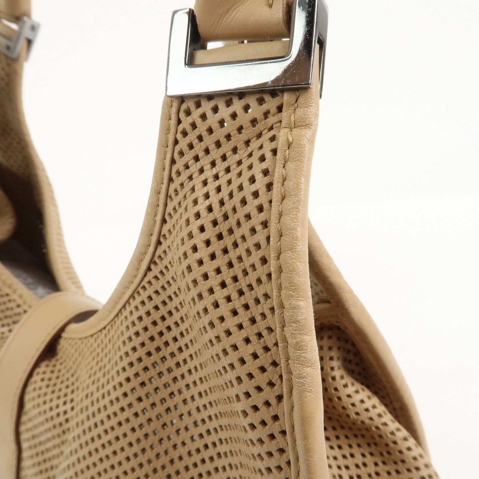 GUCCI Jackie Leather Shoulder Bag Hand Bag Beige 01719