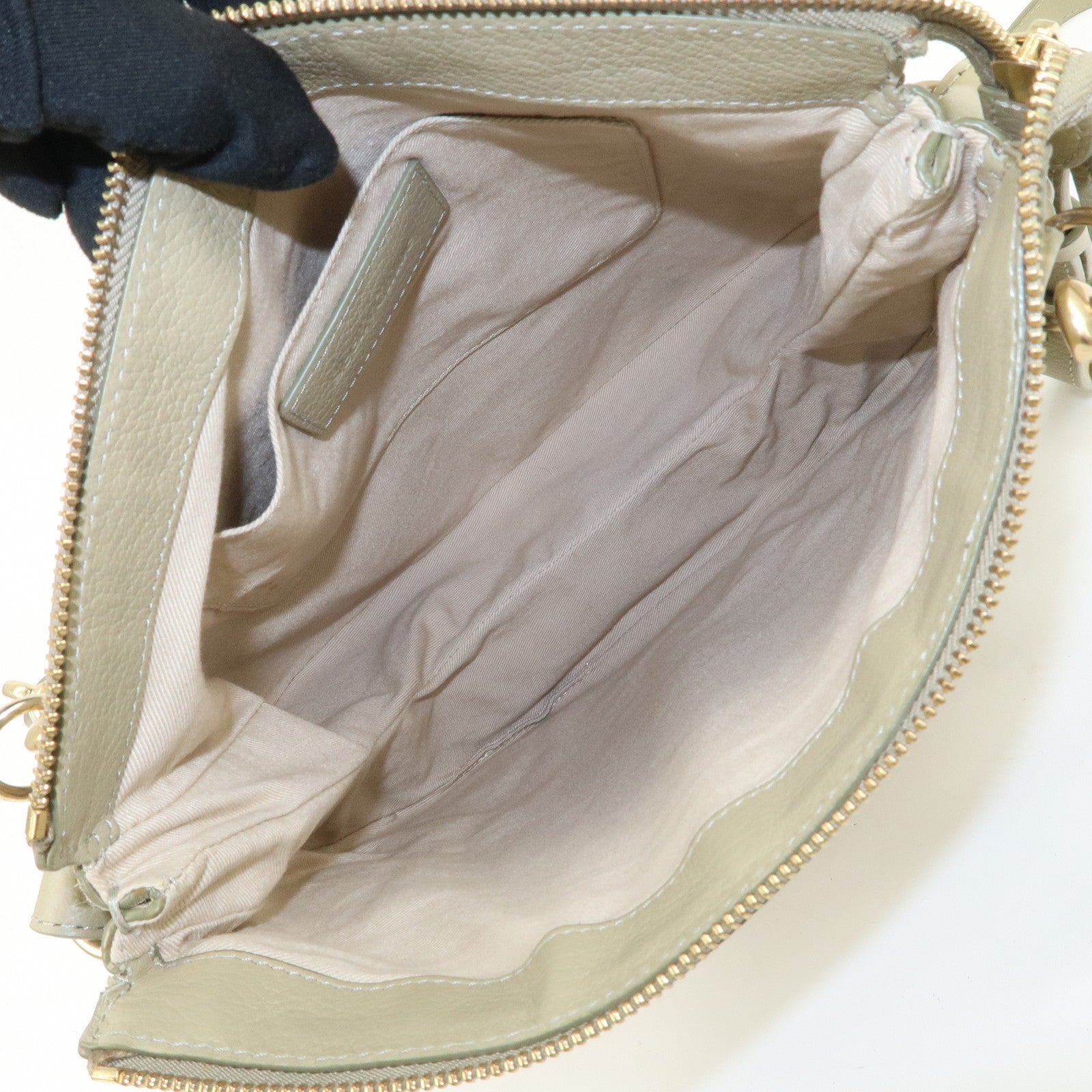 Chole See by Chlo・・ｽｩ Hana Leather Suede 2Way Bag Shoulder Bag Beige