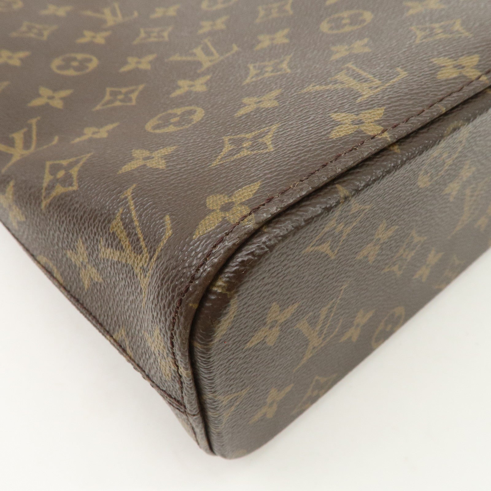 Louis Vuitton Monogram Luco Tote Bag Hand Bag Brown M51155 Used