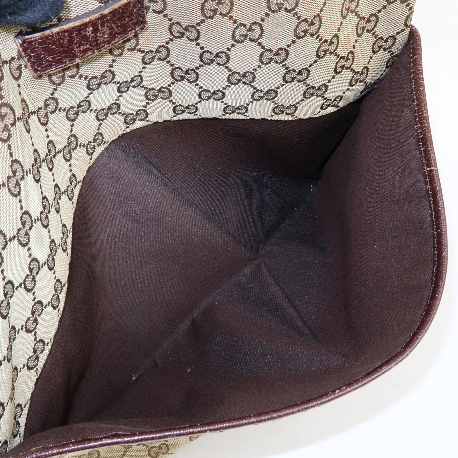 GUCCI Sherry GG Canvas Leather Shoulder Crossbody Bag Beige189751