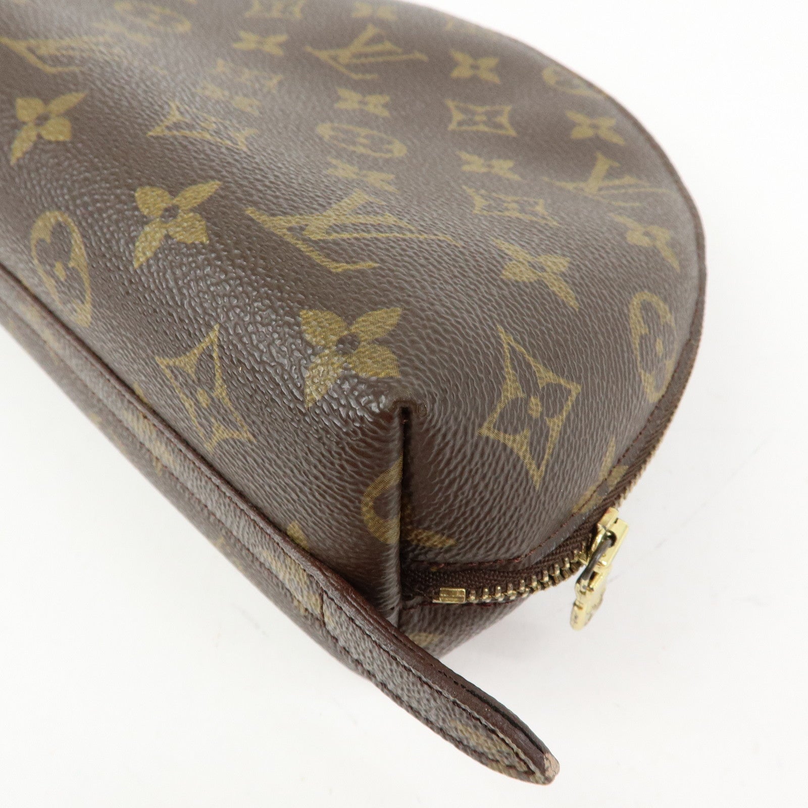 Louis Vuitton Monogram Trousse Demi Ronde Pouch M47520