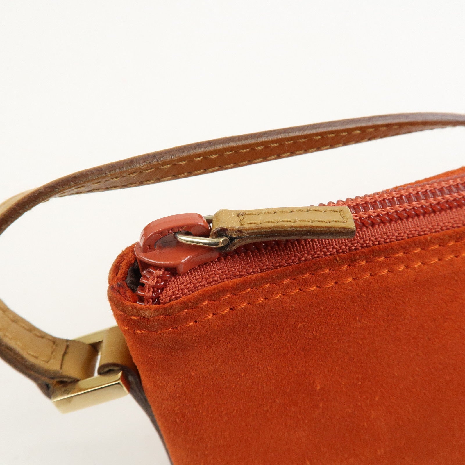 GUCCI Boat Bag Suede Leather Accessory Pouch Hand Bag 039.1103