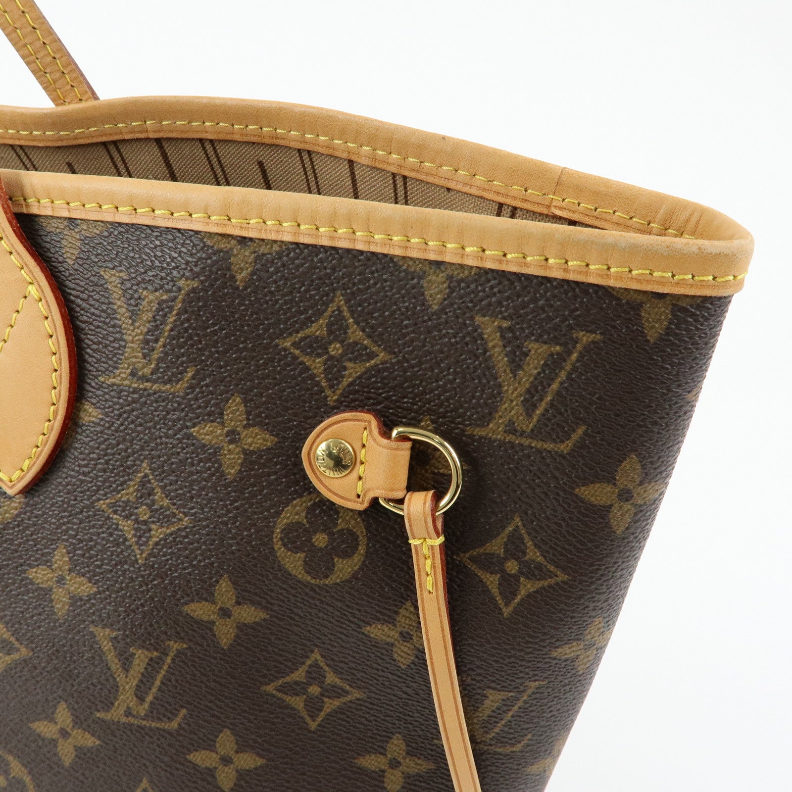 Louis Vuitton Monogram Neverfull MM Tote Shoulder Bag Brown M40156