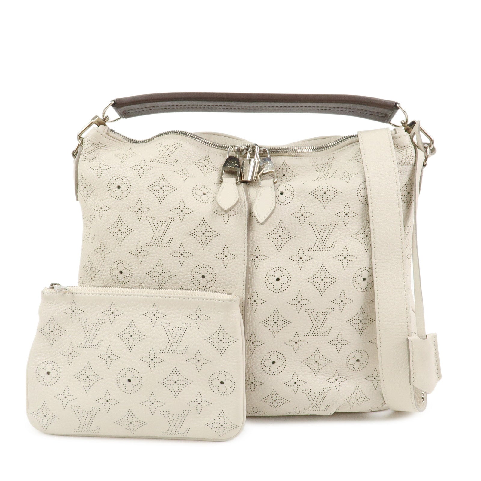 Louis Vuitton Monogram Mahina Selene PM Shoulder Bag Blanc M94275