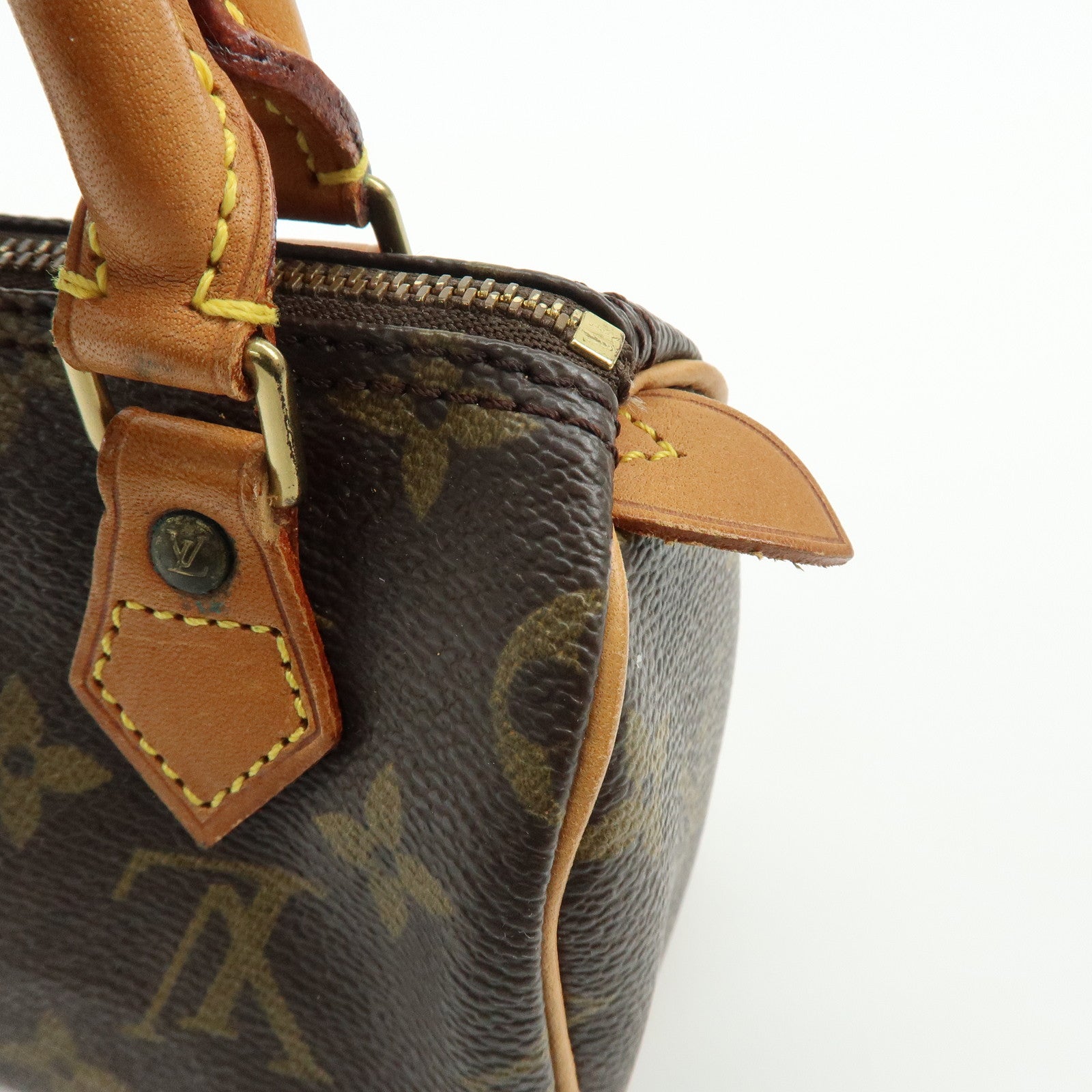 Louis Vuitton Monogram Mini Speedy Hand Bag & Strap Brown M41534