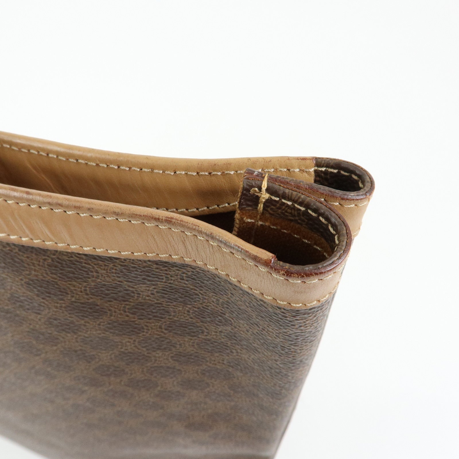 CELINE Macadam PVC Leather Tote Bag Shoulder Bag Brown