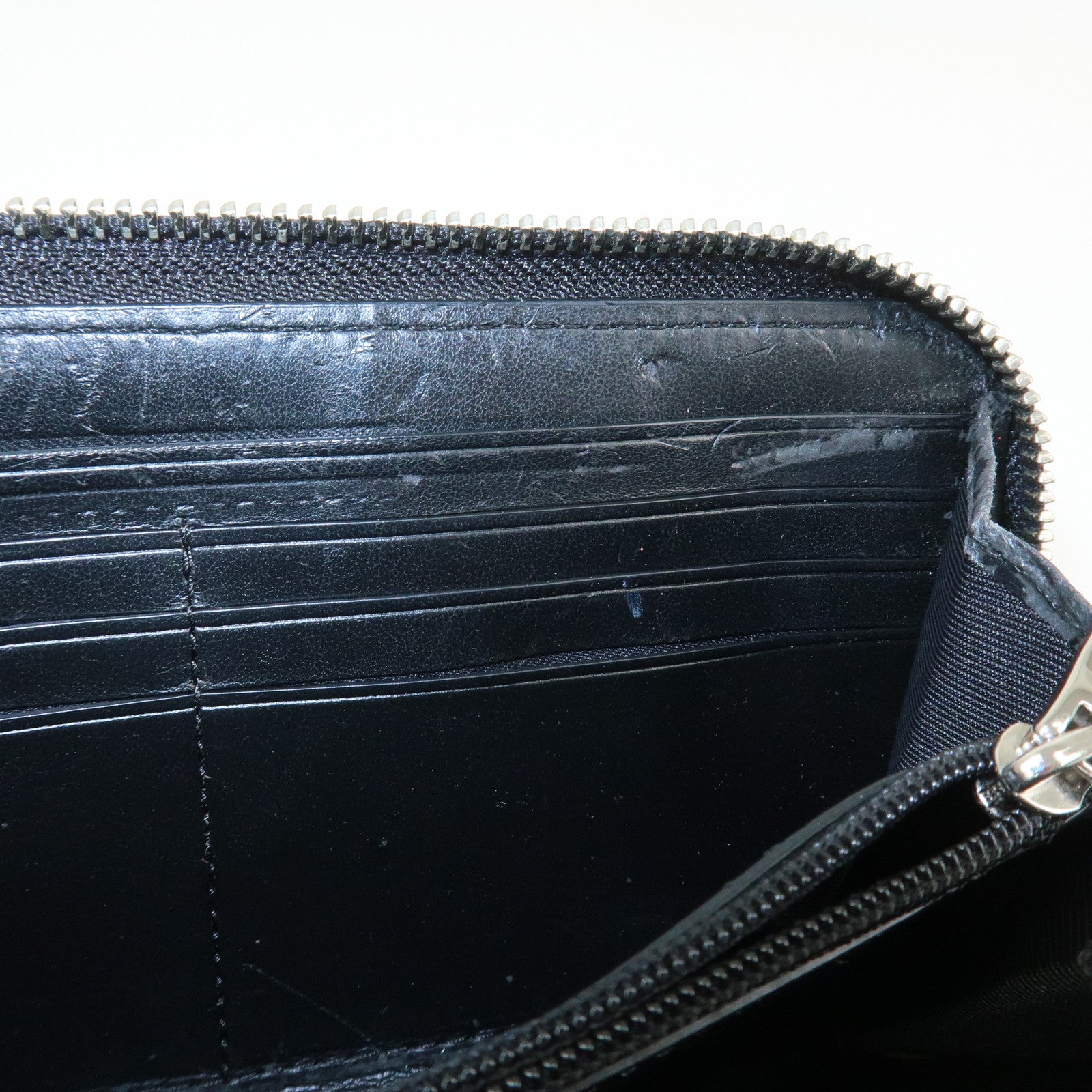 COACH Set of 3 Leather Canvas Long Wallets Black Multicolor