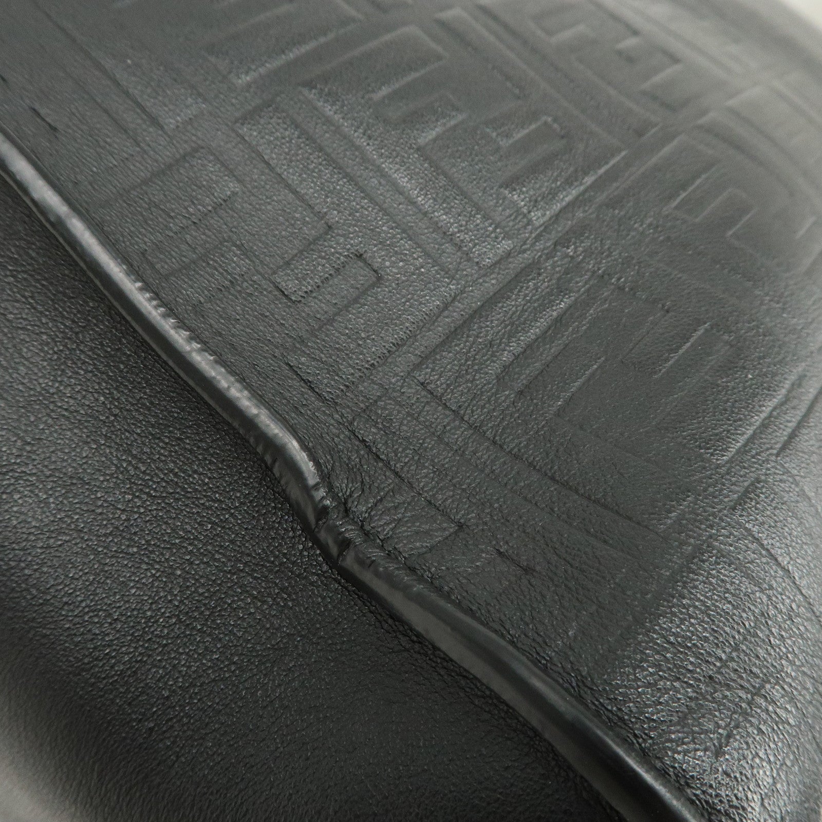 FENDI Peekaboo X-lite Fit Leather 2Way Bag Hand Bag Black Used