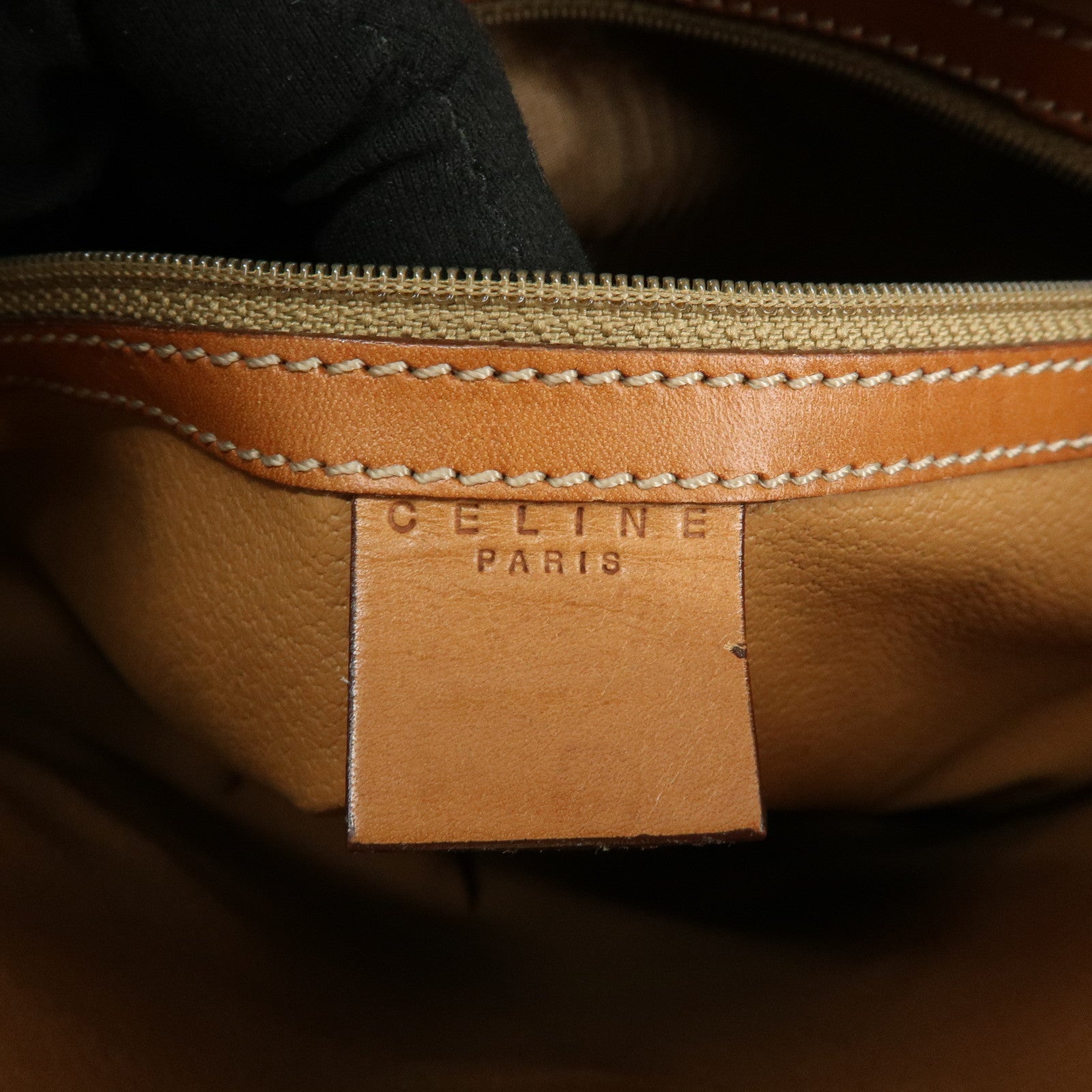 CELINE Macadam PVC Leather Tote Bag Shoulder Bag Brown