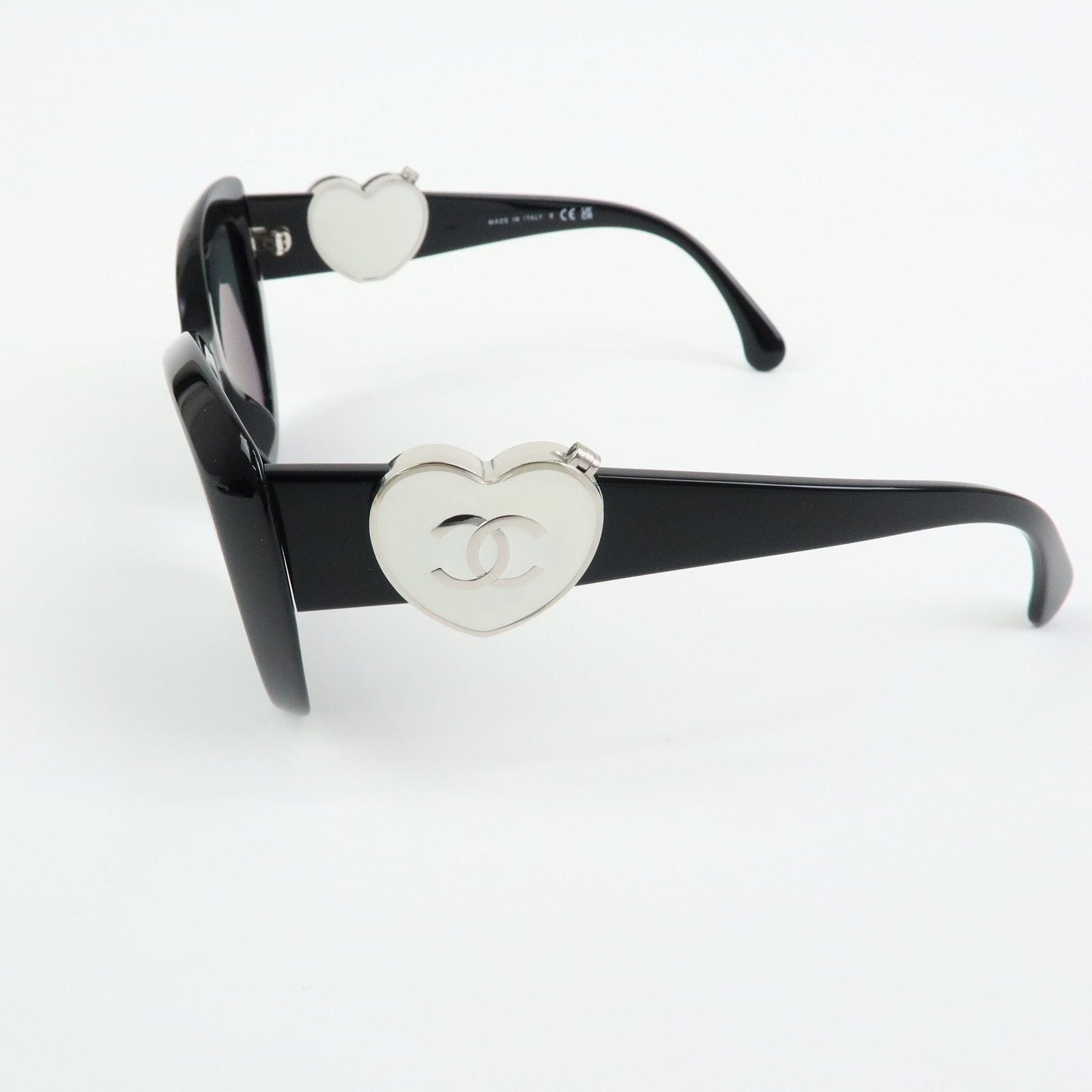 CHANEL COCO Mark Plastic Sunglasses 54▢18 140 3N S Black 5517A