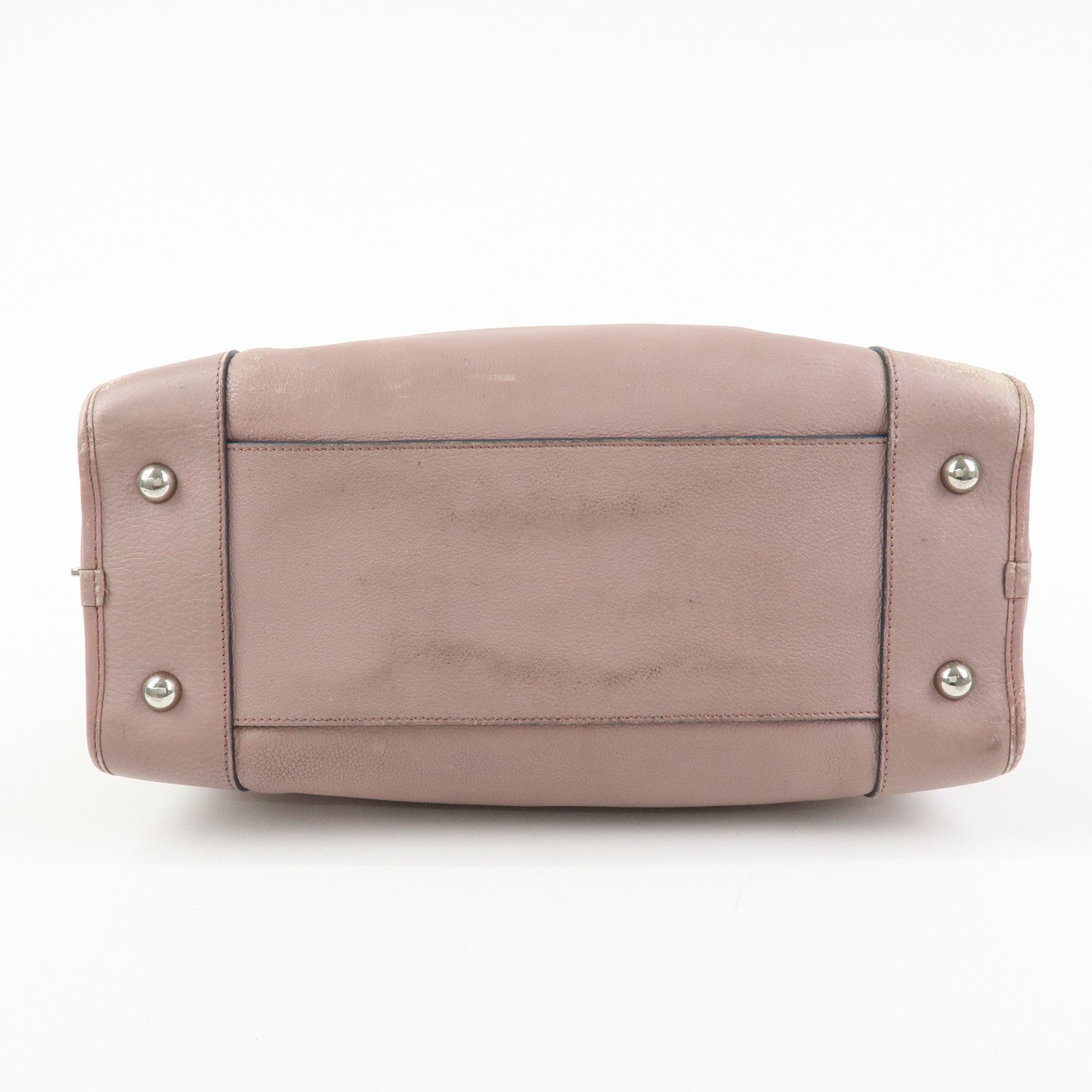 LOEWE Anagram Amazona 36 Leather Hand Bag Boston Bag Pink
