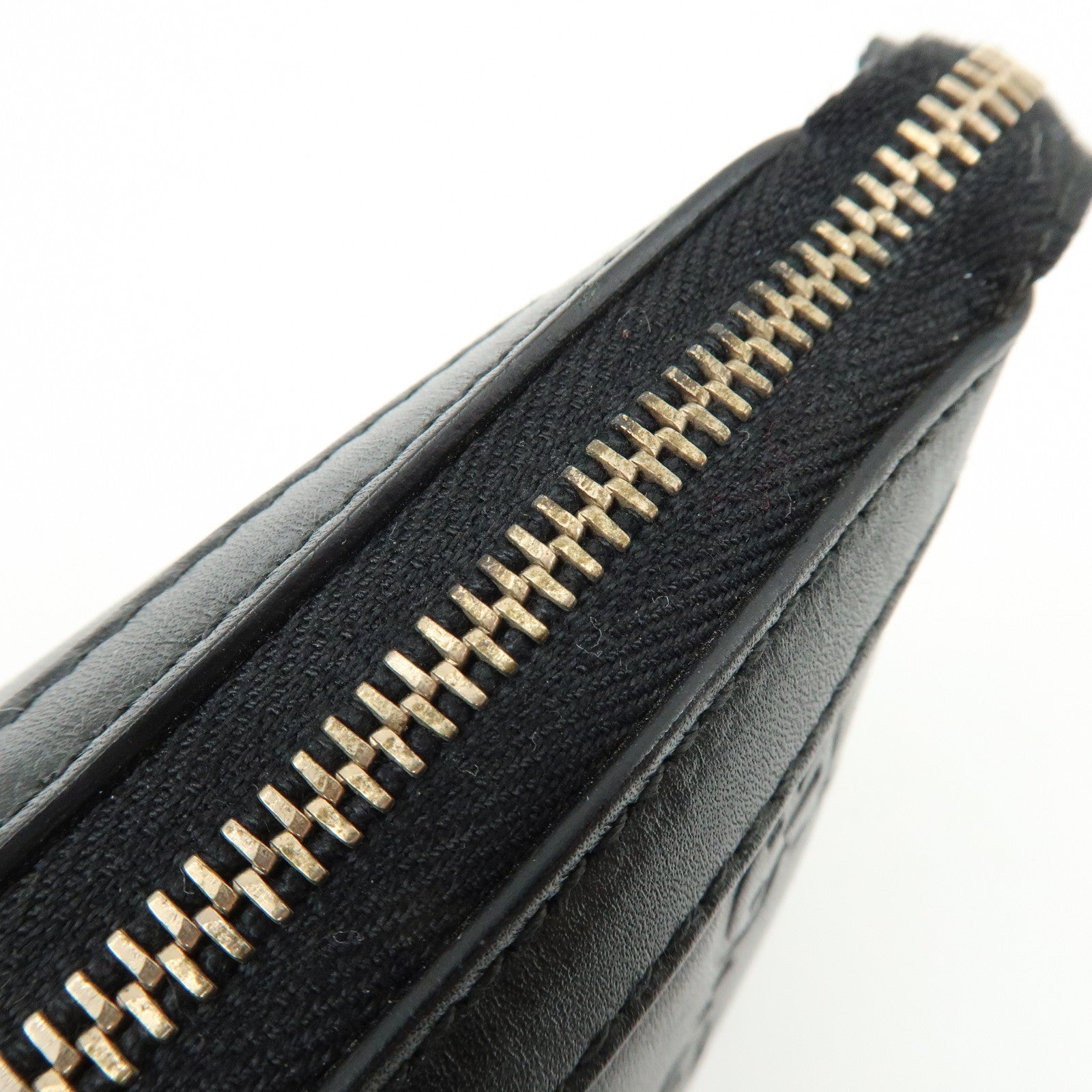 GUCCI Bamboo Guccissima Leather Clutch Bag Pouch Black 159913