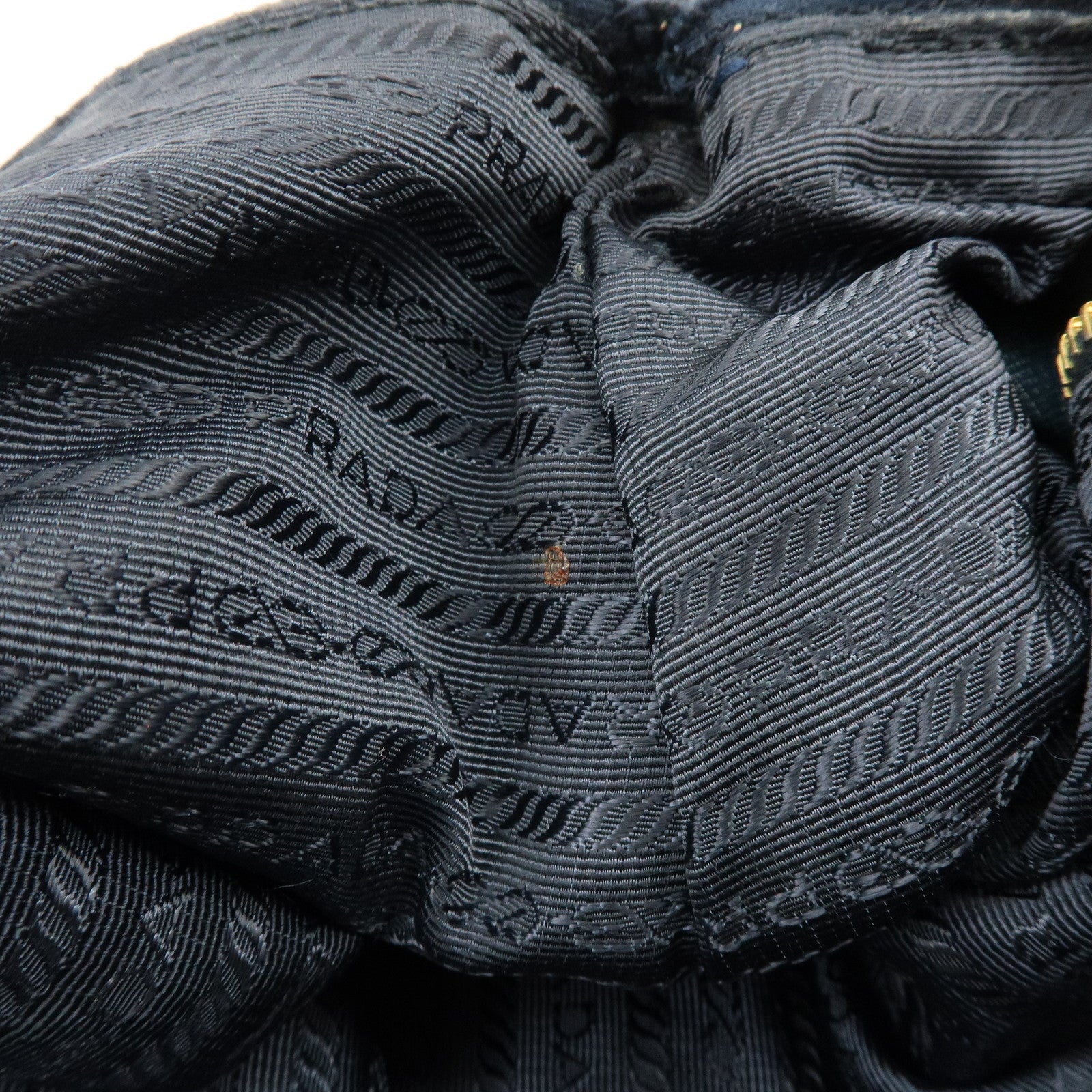 PRADA Triangle Logo 2Way Bag Hand Bag Shoulder Bag Blue BN2541