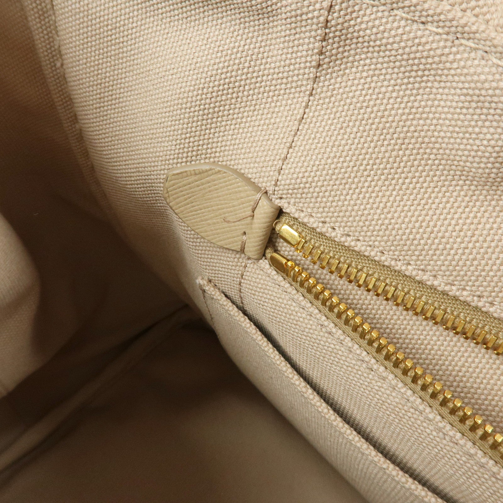 PRADA Canapa Triangle Logo 2Way Tote Hand Shoulder Bag Beige B1877G