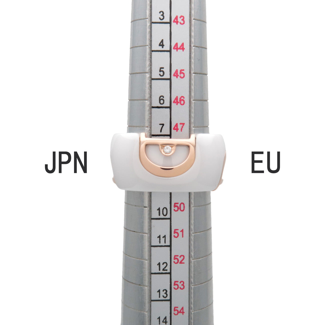 DAMIANI D.Icon Ceramic Diamond K18 750PG Ring White Rose Gold US6.5