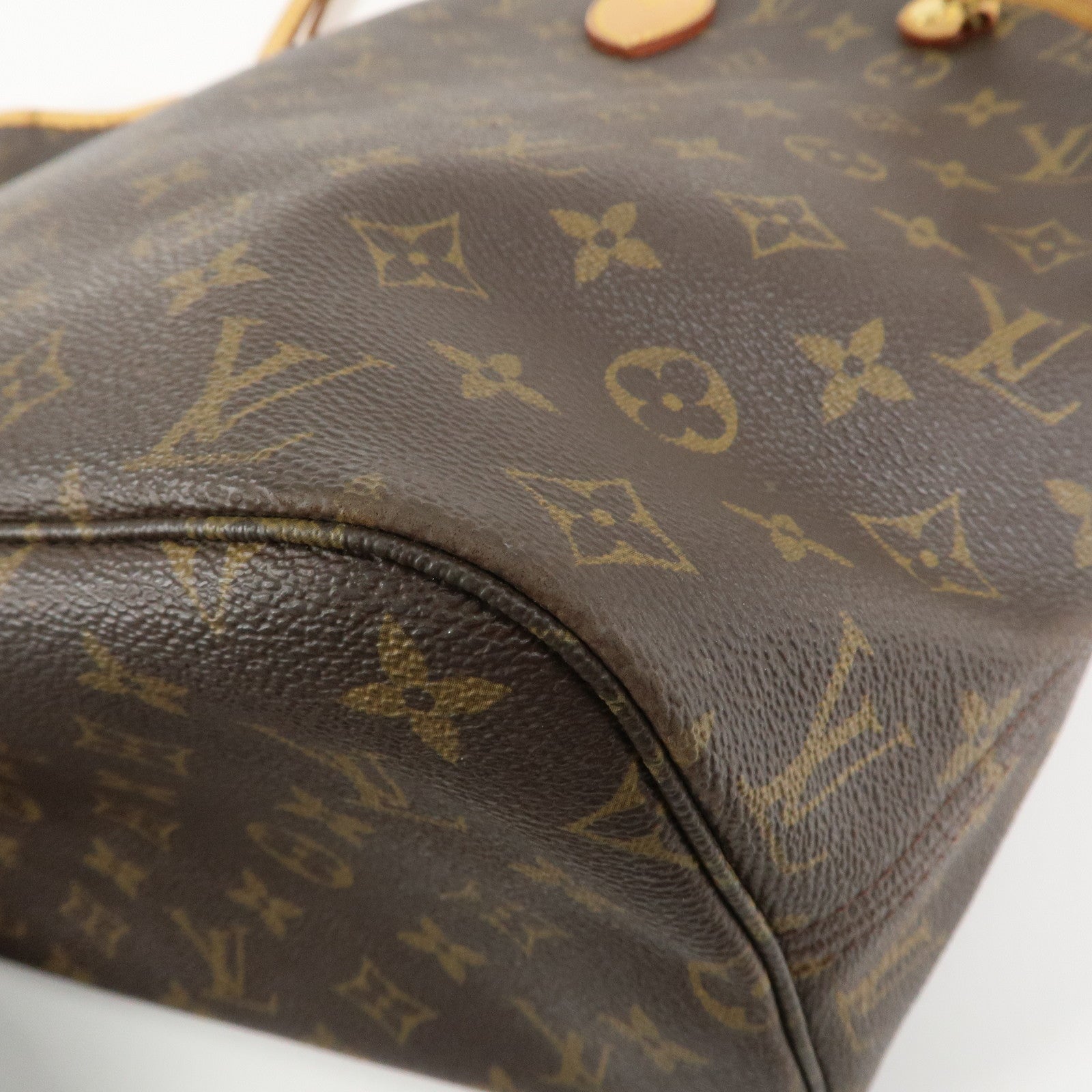 Louis Vuitton Monogram Neverfull MM Tote Bag Brown M40156 Used