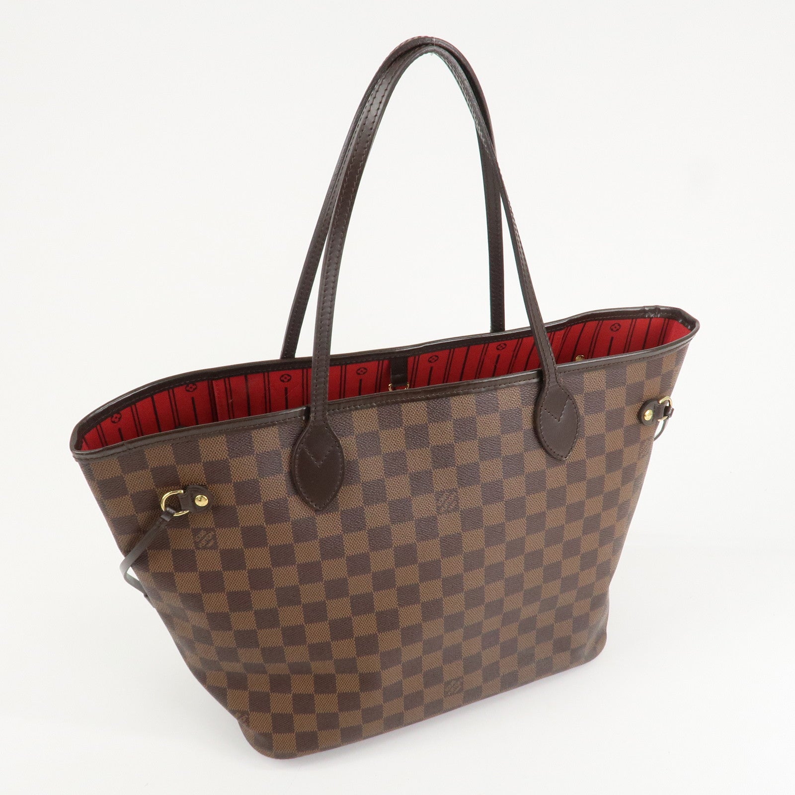 Louis Vuitton Damier Ebene Canvas Neverfull MM Tote Bag N51105 Used