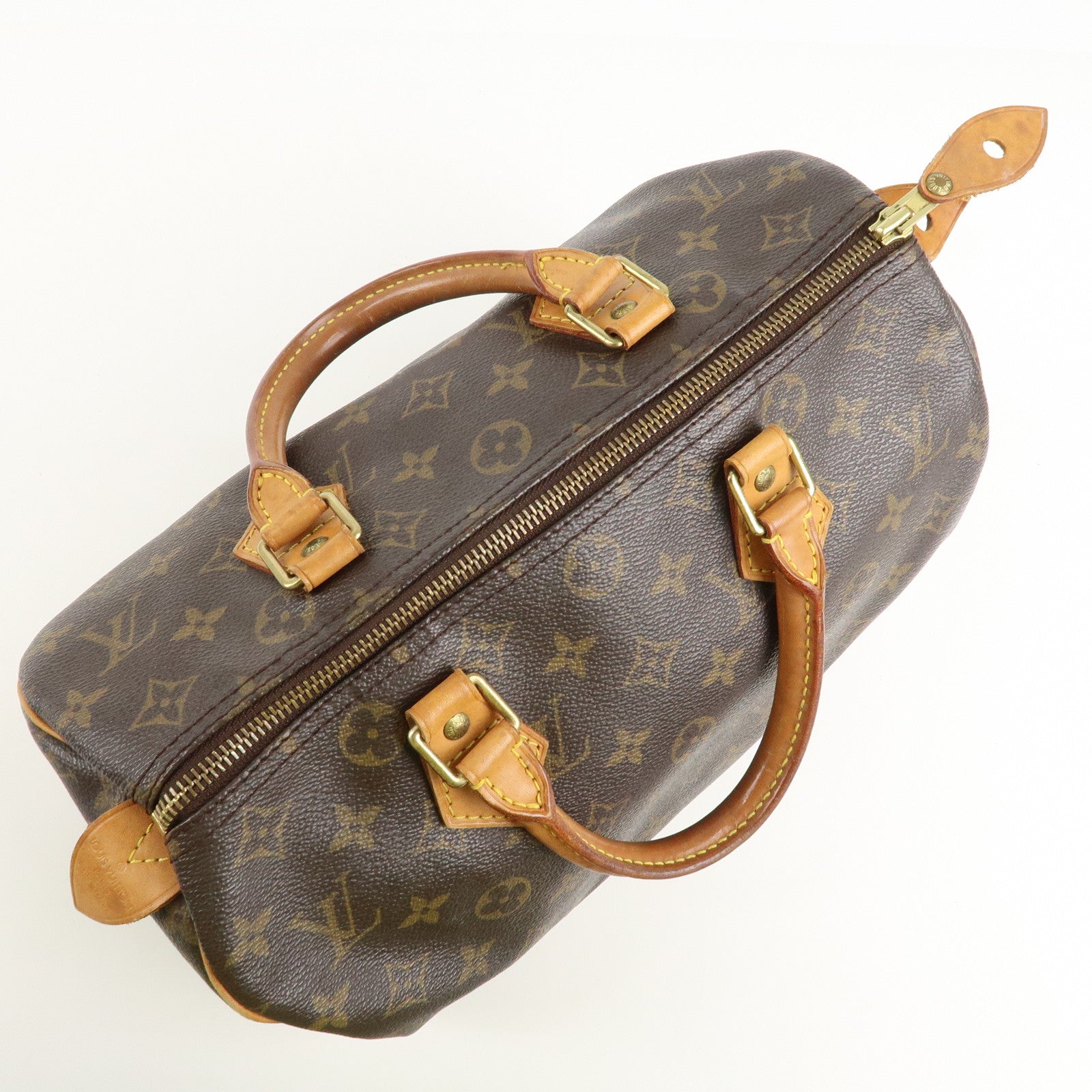 Louis Vuitton Monogram Speedy 30 Boston Bag Hand Bag Brown M41526 Used