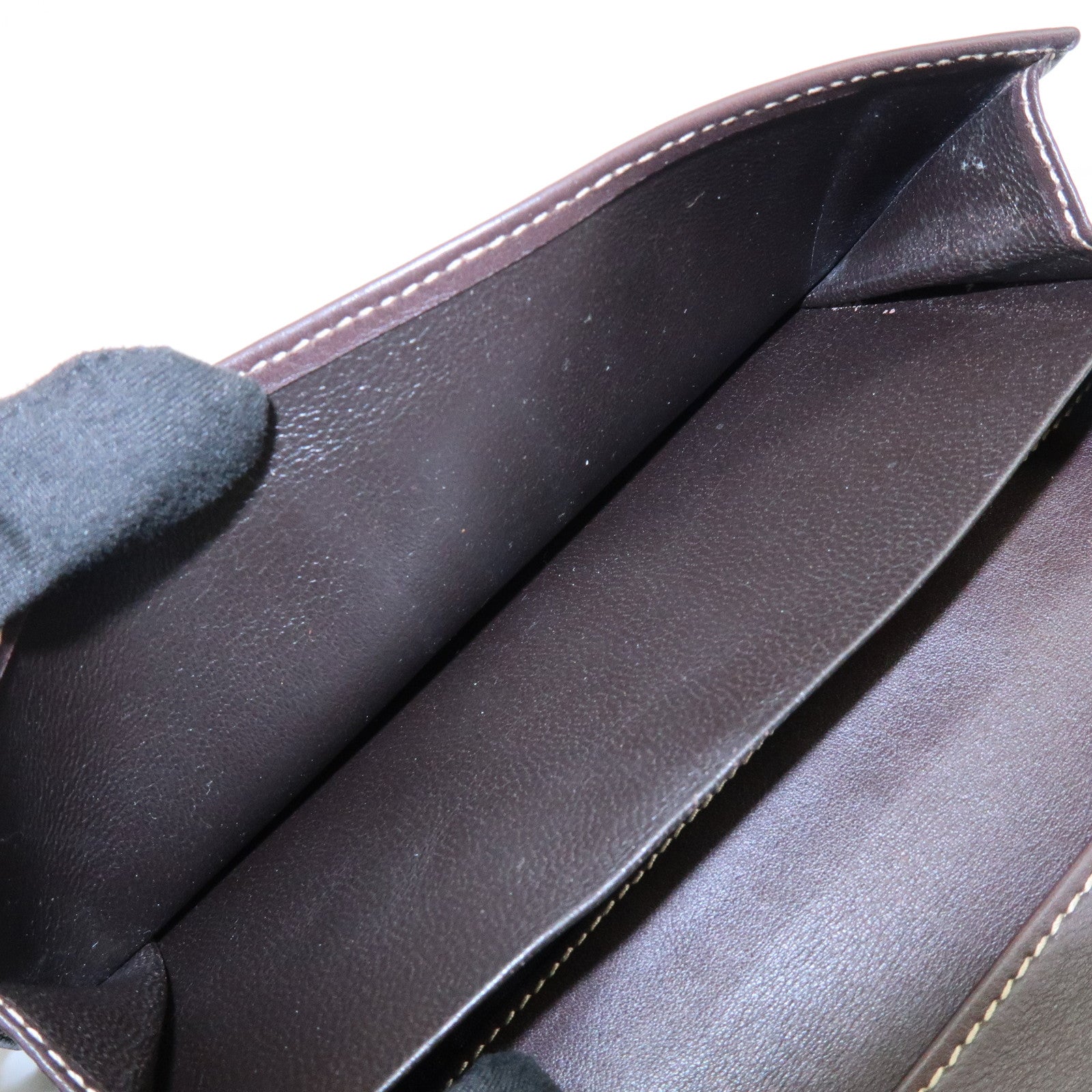GUCCI Lovely Heart GG Canvas Leather Long Wallet Brown 245723