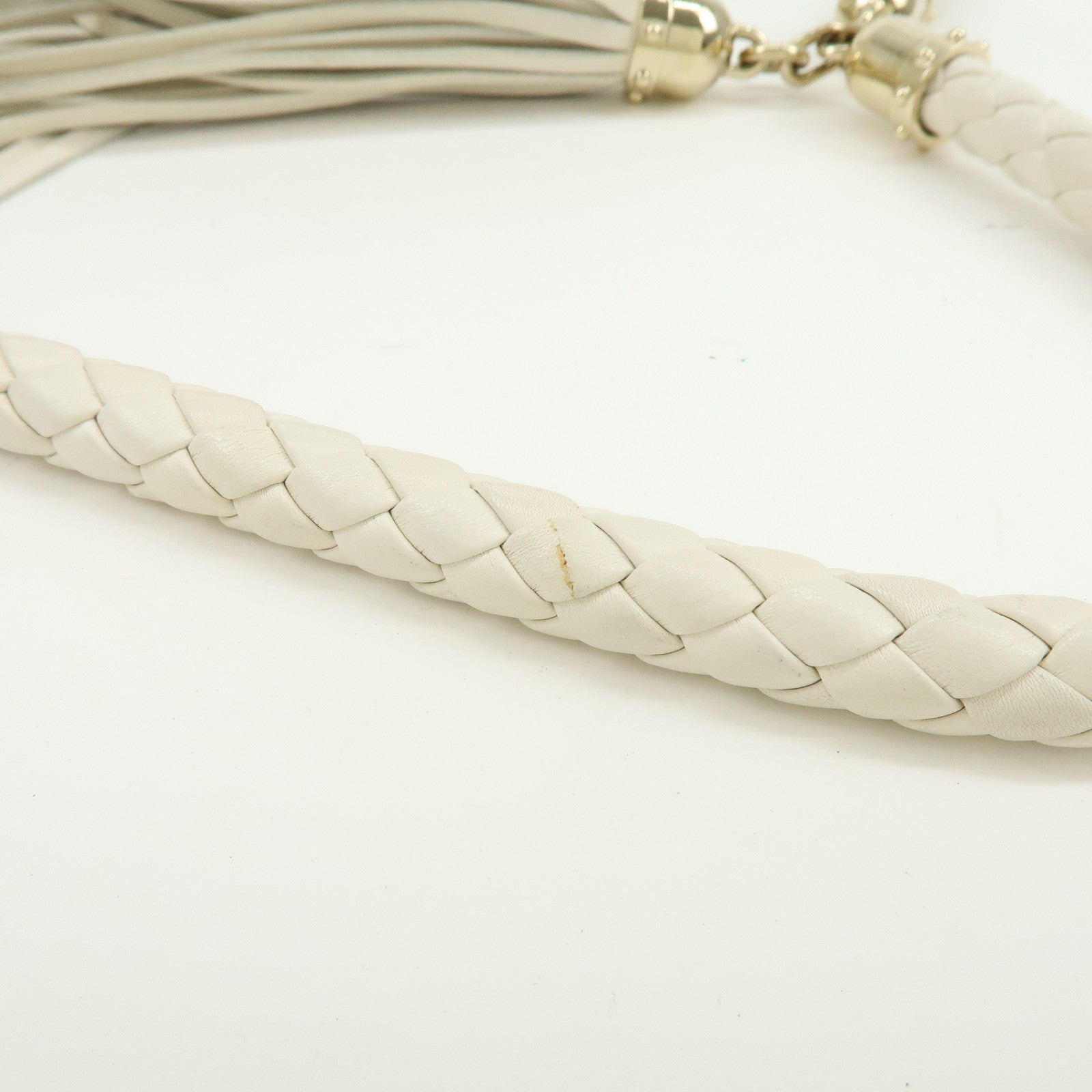 GUCCI Interlocking G Leather Shoulder Bag Ivory 167732