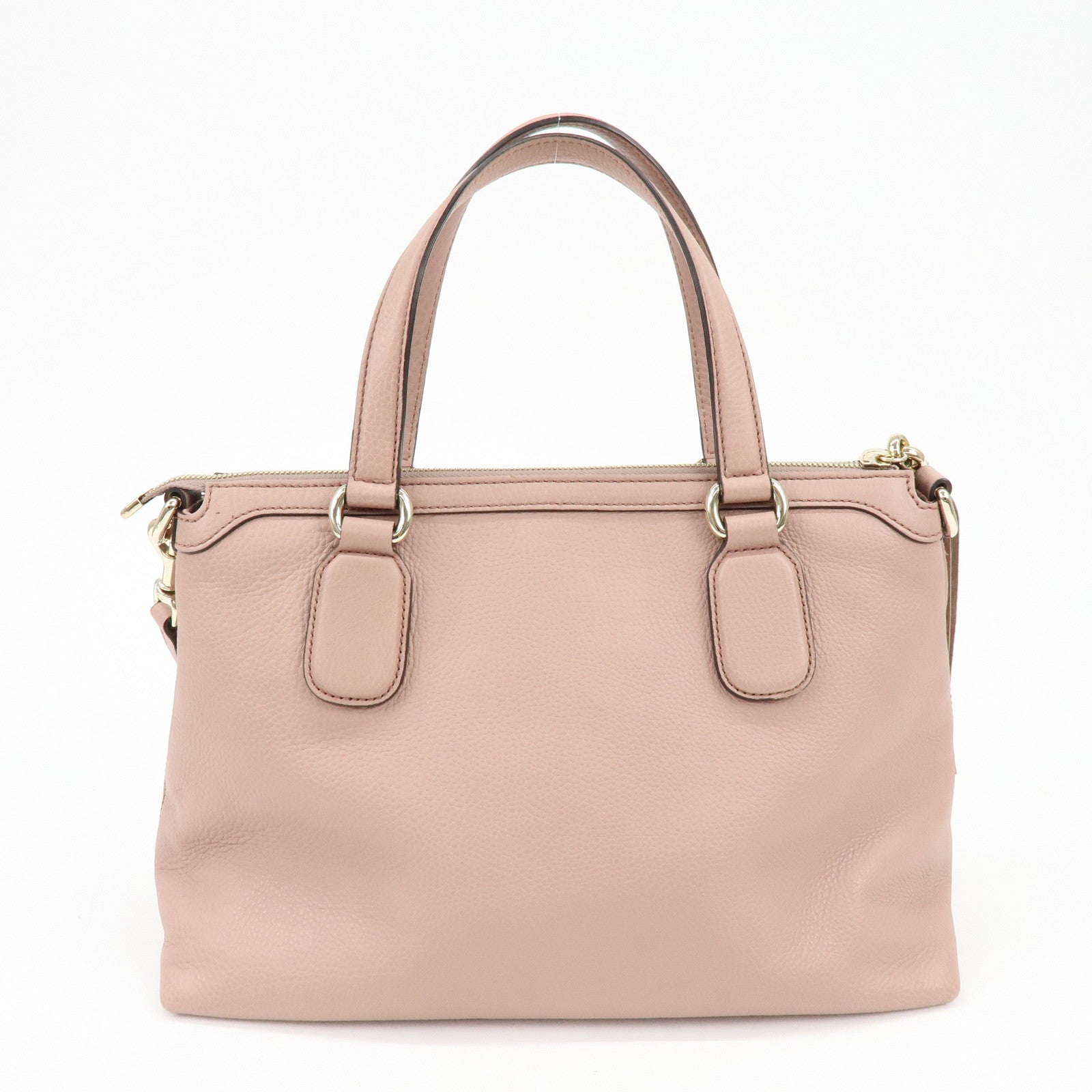 GUCCI SOHO Interlocking G Leather 2Way Hand Bag Pink 308362