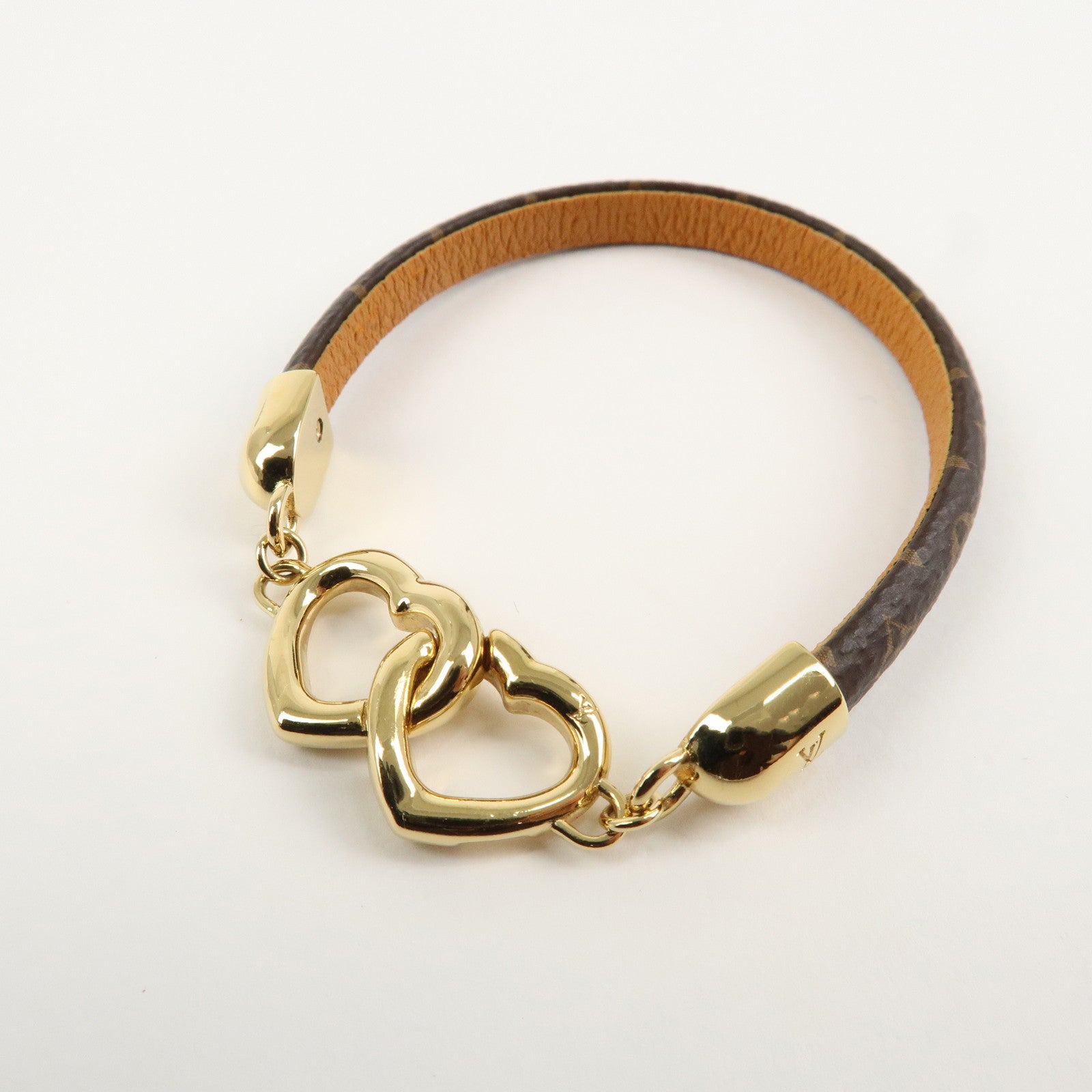 Louis Vuitton Monogram Say Yes Bracelet Brown Gold HDW M6758E Used