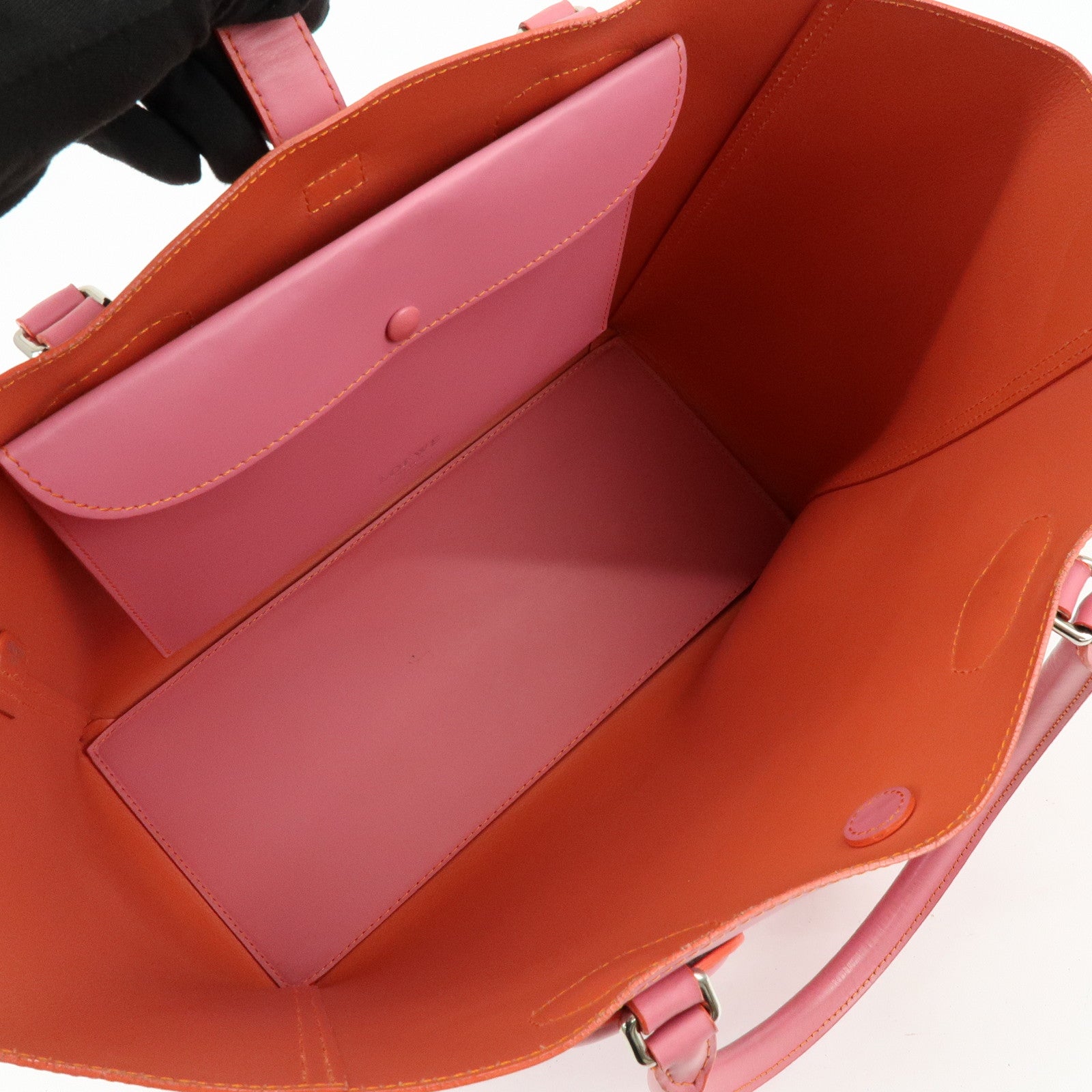 LOEWE Leather Tote Bag Shoulder Bag Hand Bag PInk