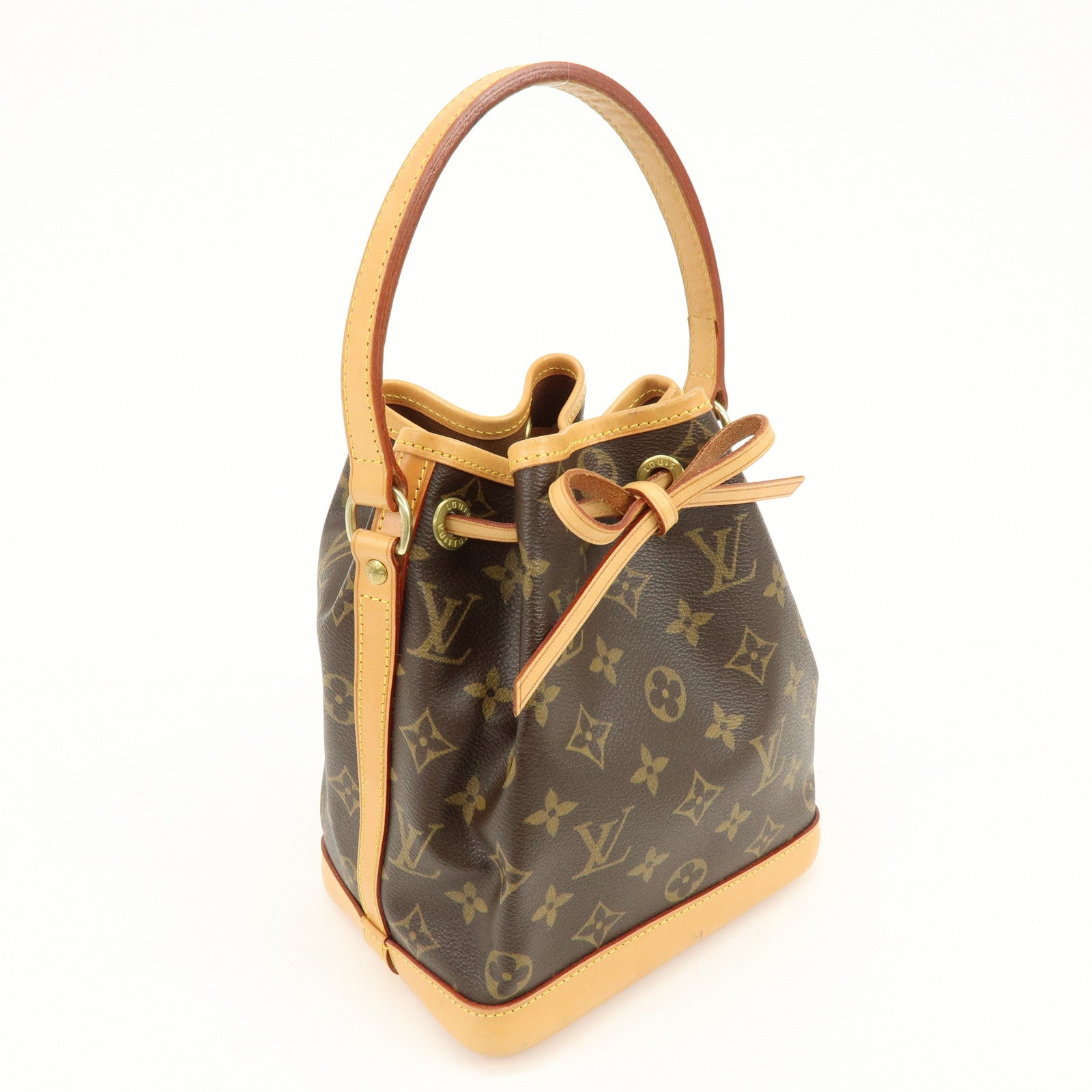 Louis Vuitton Monogram Mini Noe Drawstring Hand Bag Brown M42227