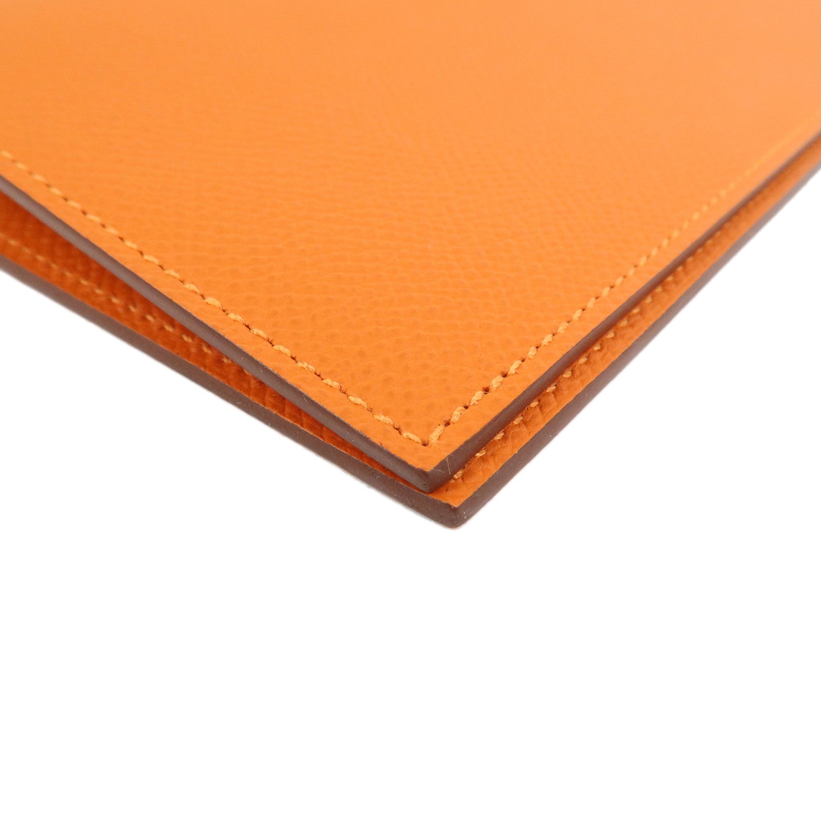 HERMES Epsom Leather Vision Agenda Plannder Cover □O Stamped Orange