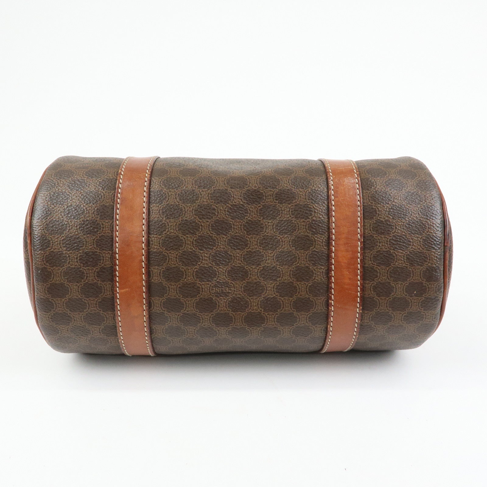 CELINE Macadam PVC Leather Shoulder Bag Hand Bag Brown