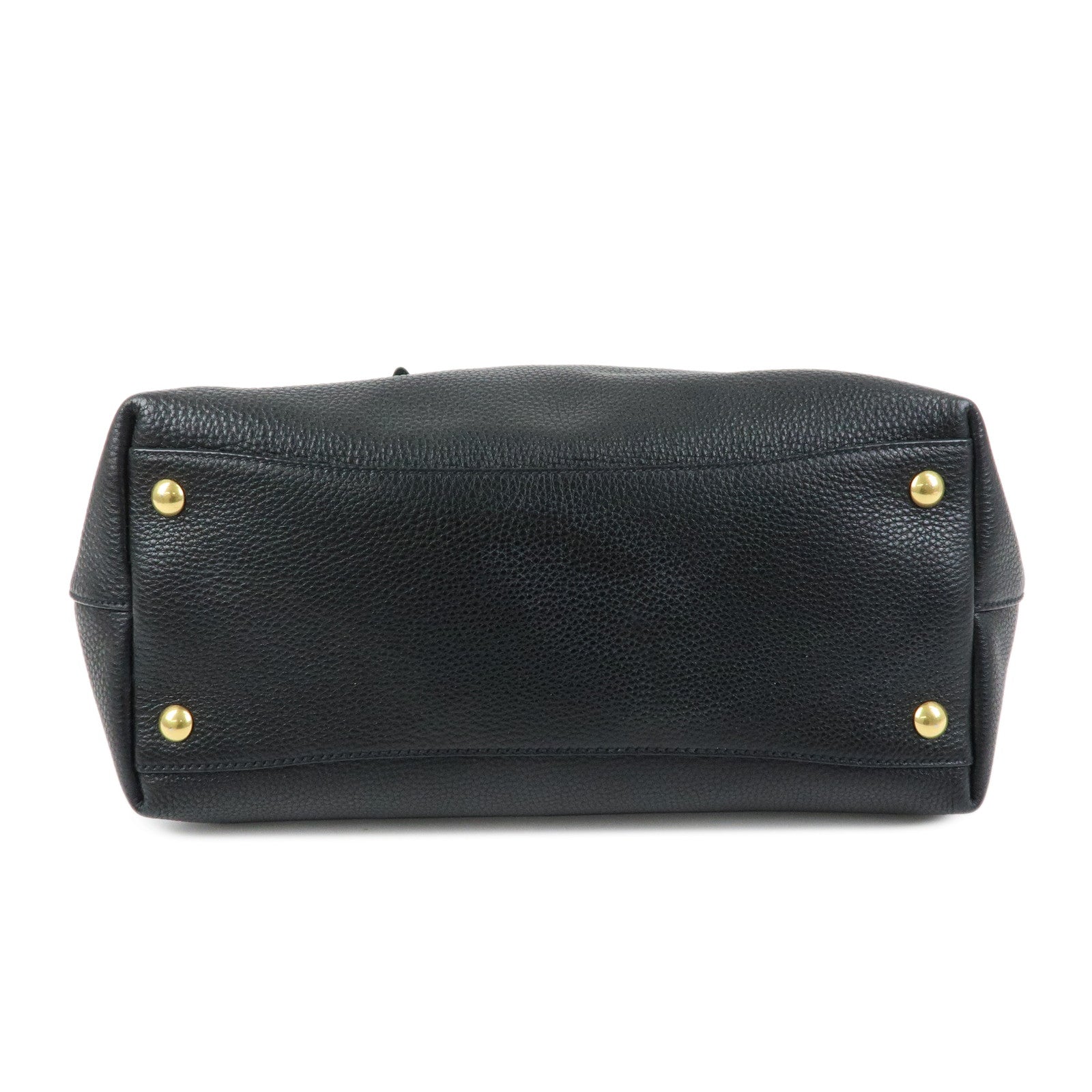 MIU MIU Madras Leather 2Way Bag Hand Bag Shoulder Bag Black