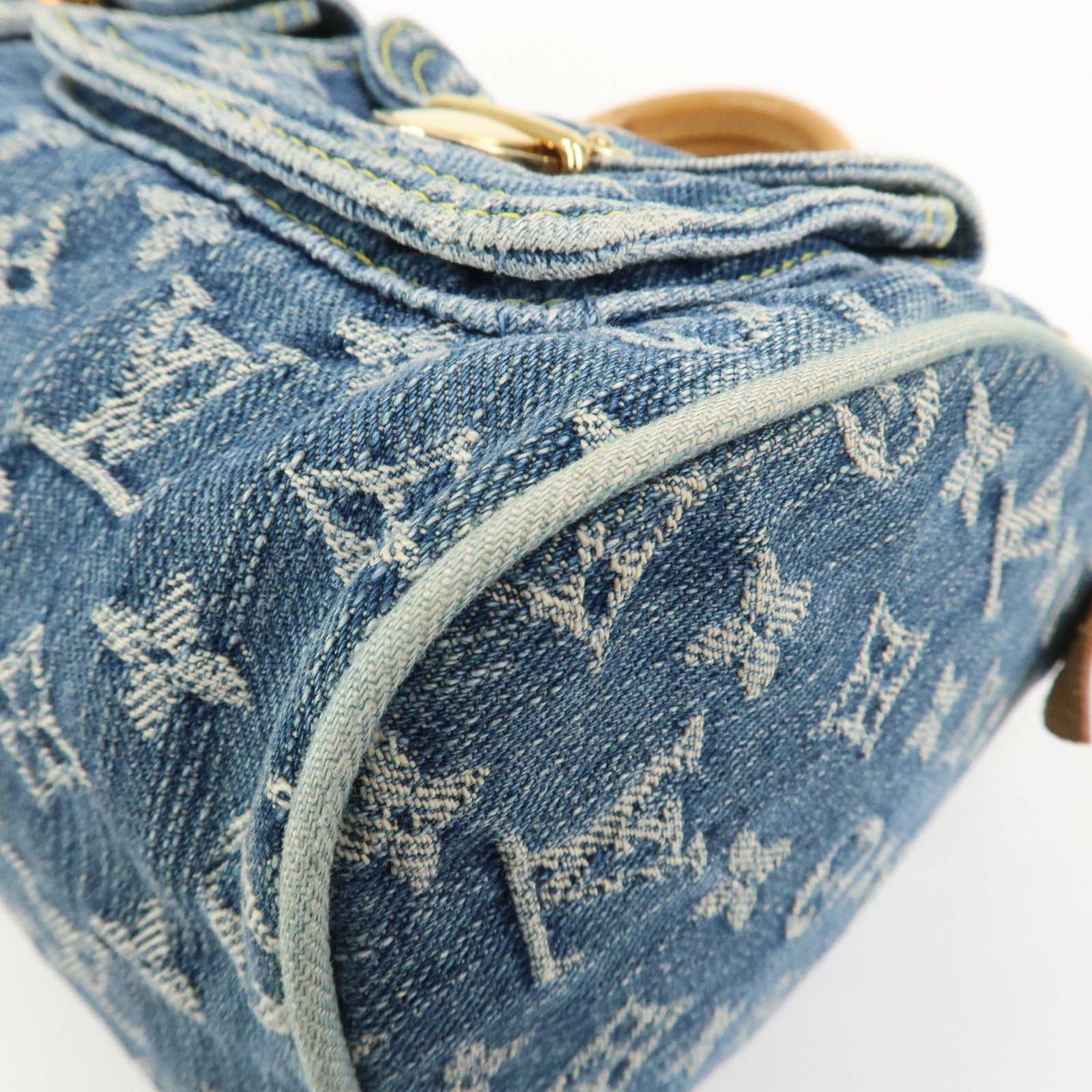 Louis Vuitton Monogram Denim Neo Speedy Boston Bag Blue M95019