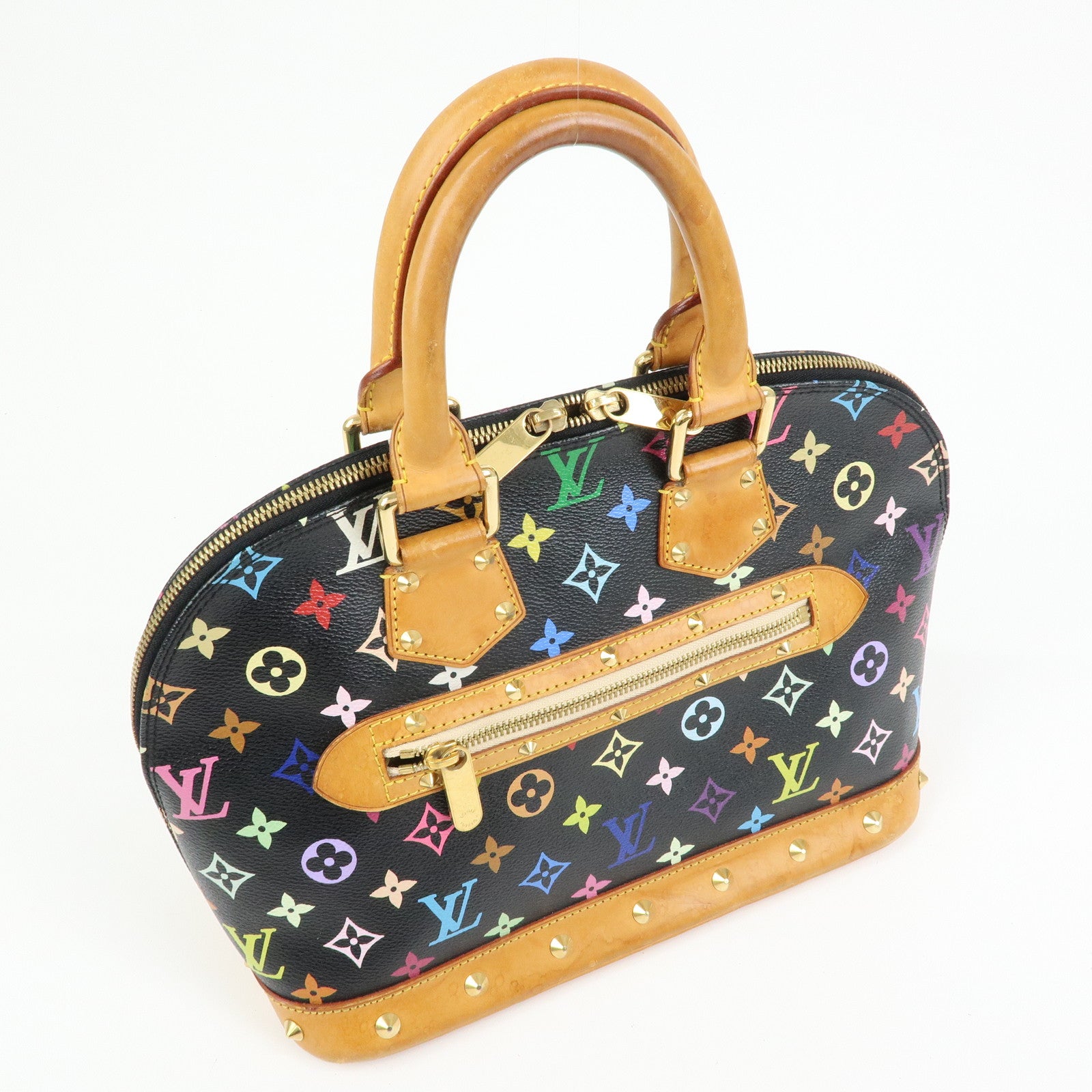 Louis Vuitton Monogram Multicolor Alma PM Hand Bag Noir M40444